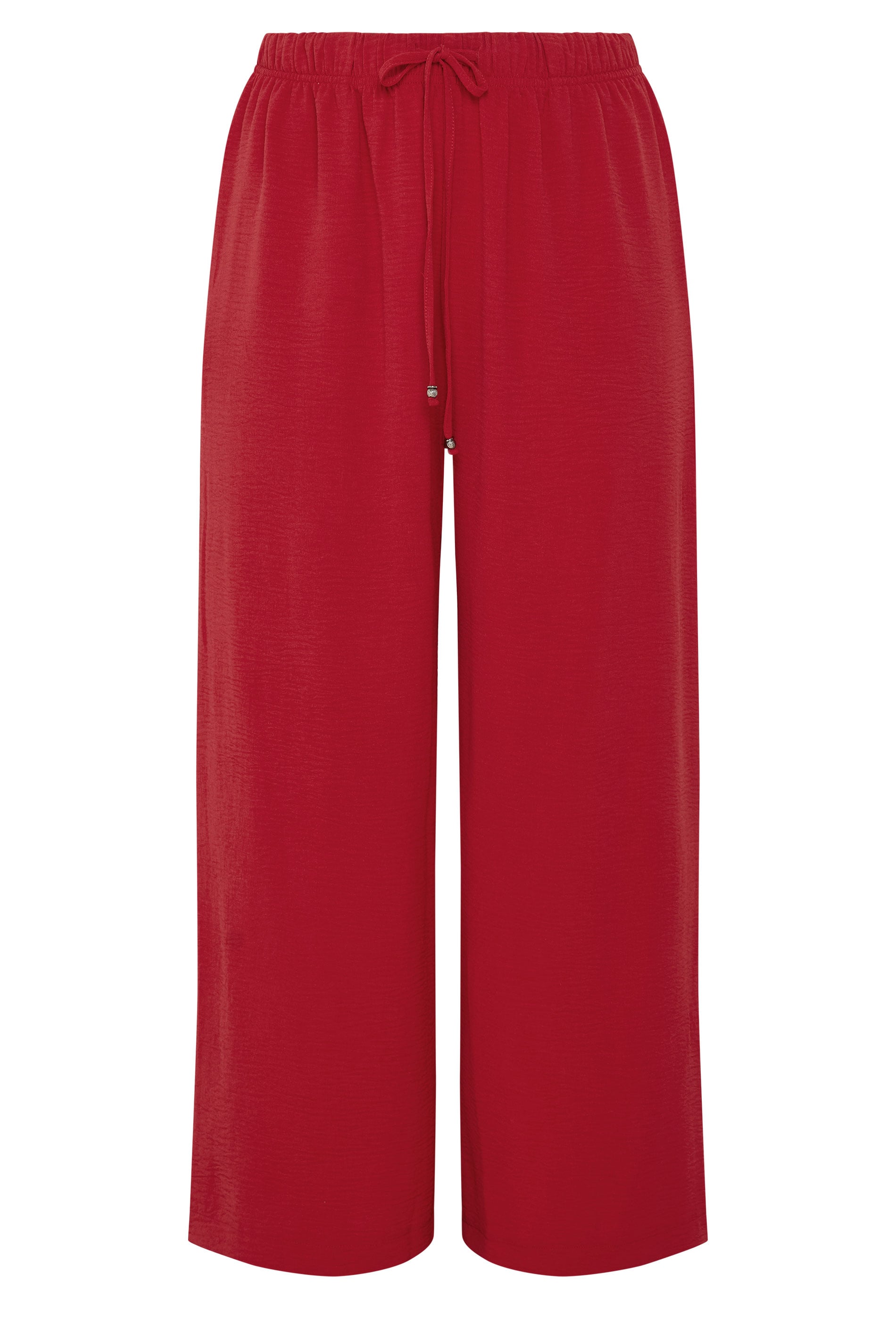 YOURS Plus Size Red Washed Twill Trousers | Yours Clothing 5