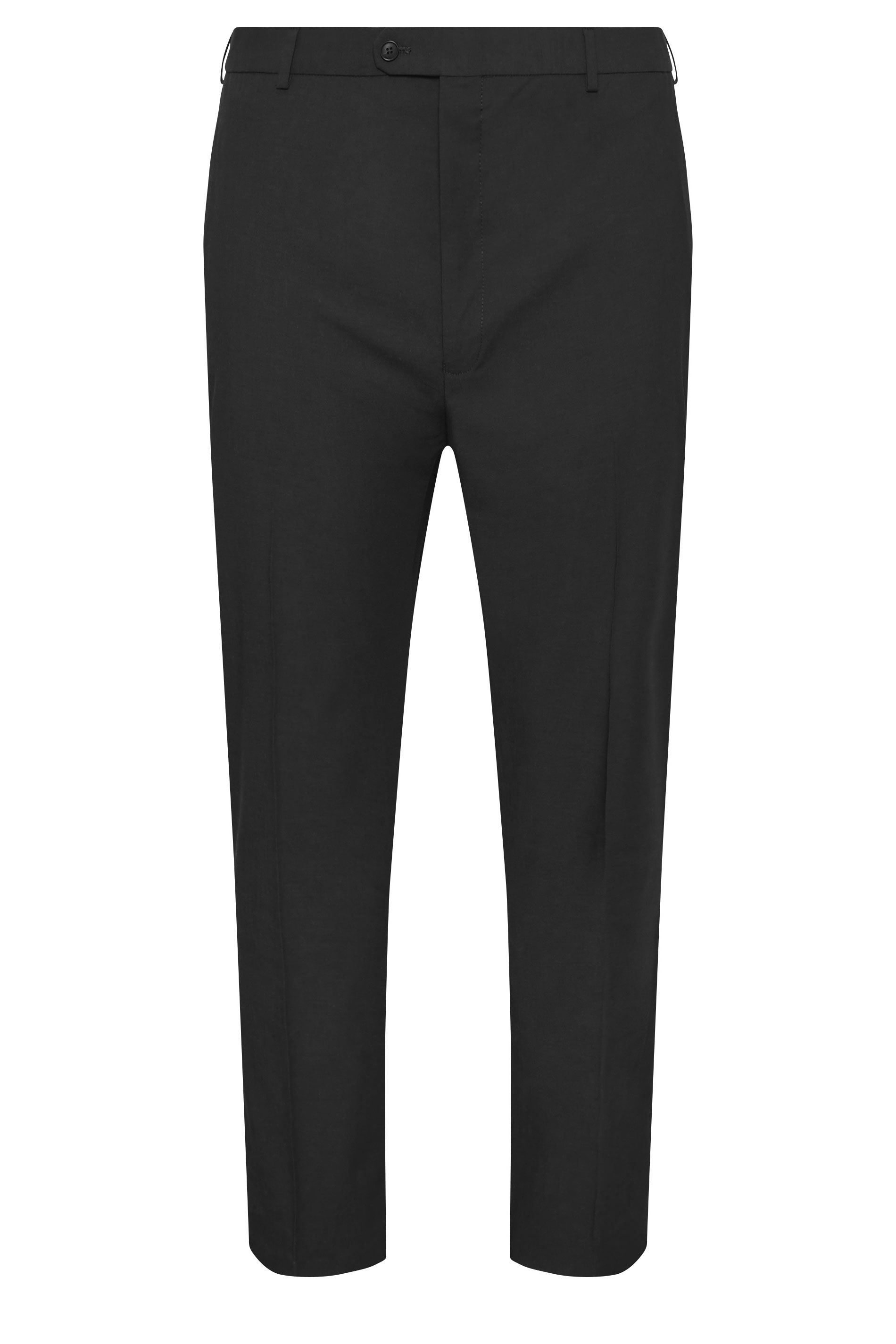 D555 Big & Tall Black Stretch Formal Trousers | BadRhino 2