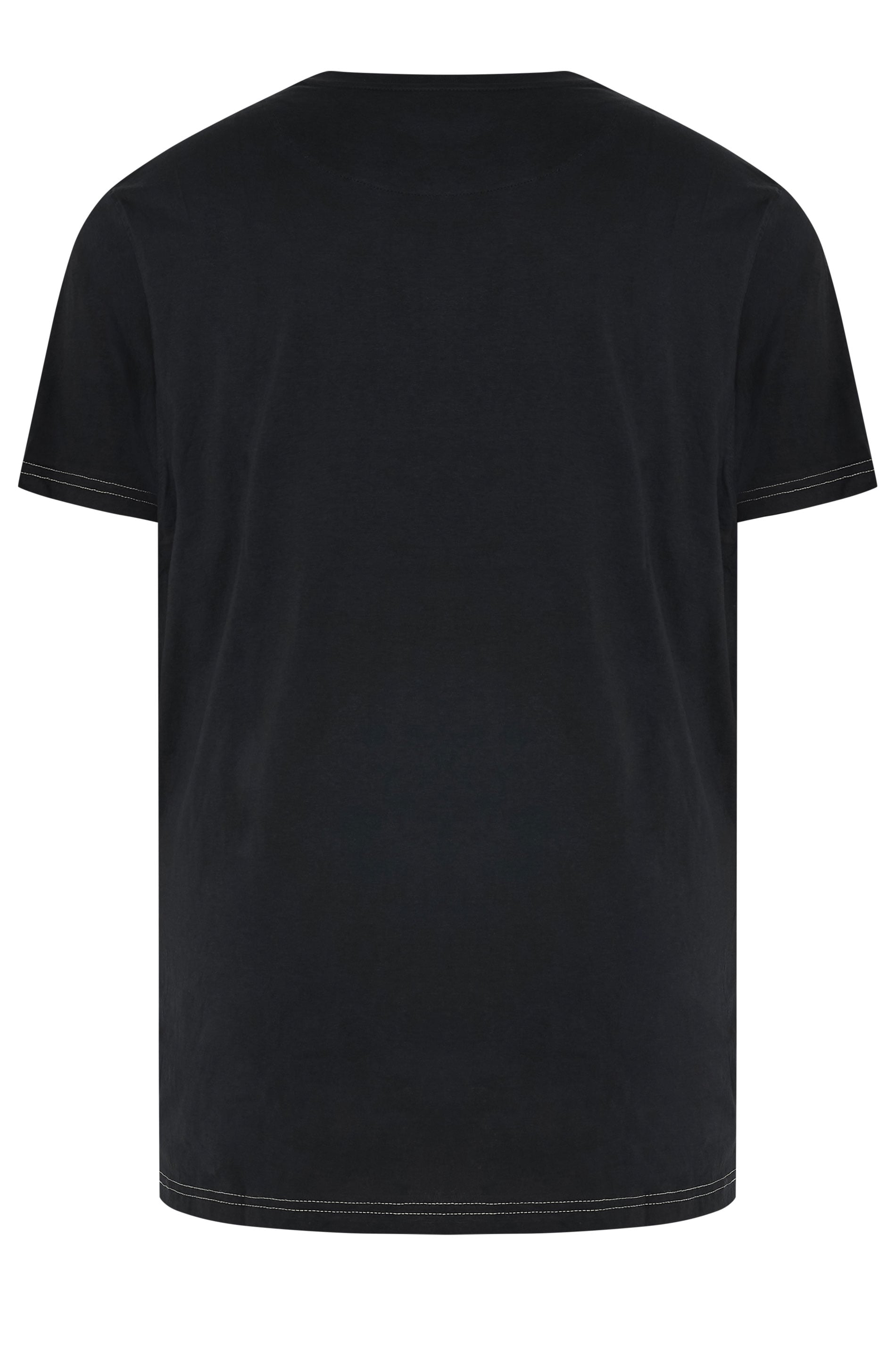 KAM Big & Tall Jet Black Lake Yellowstone Graphic T-Shirt | BadRhino 2