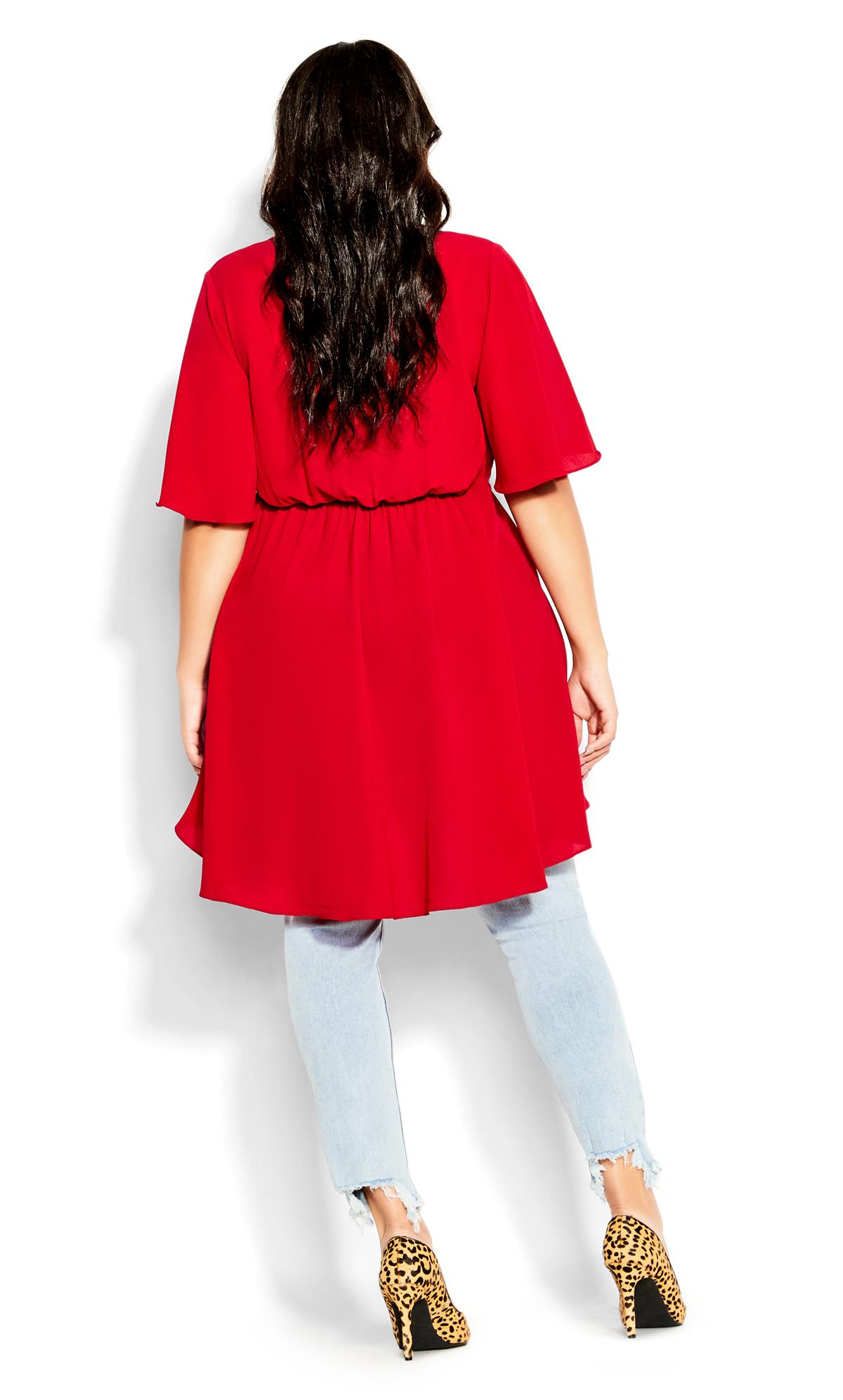 Pretty Red Peplum Top – iVision Boutique
