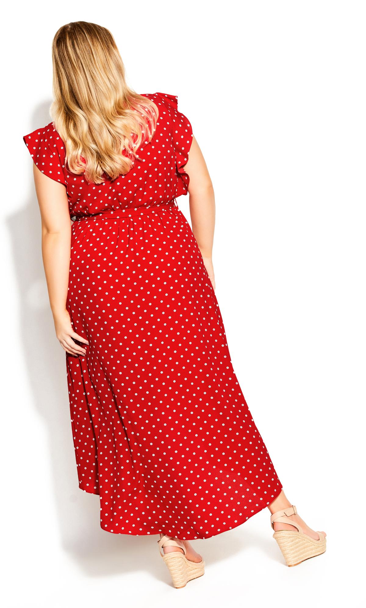 Red Love Polka Dot Maxi Dress 2