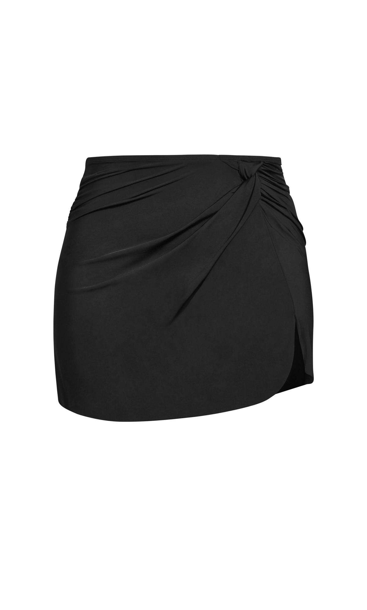 Plus Size Azores Bikini Skirt Black 2