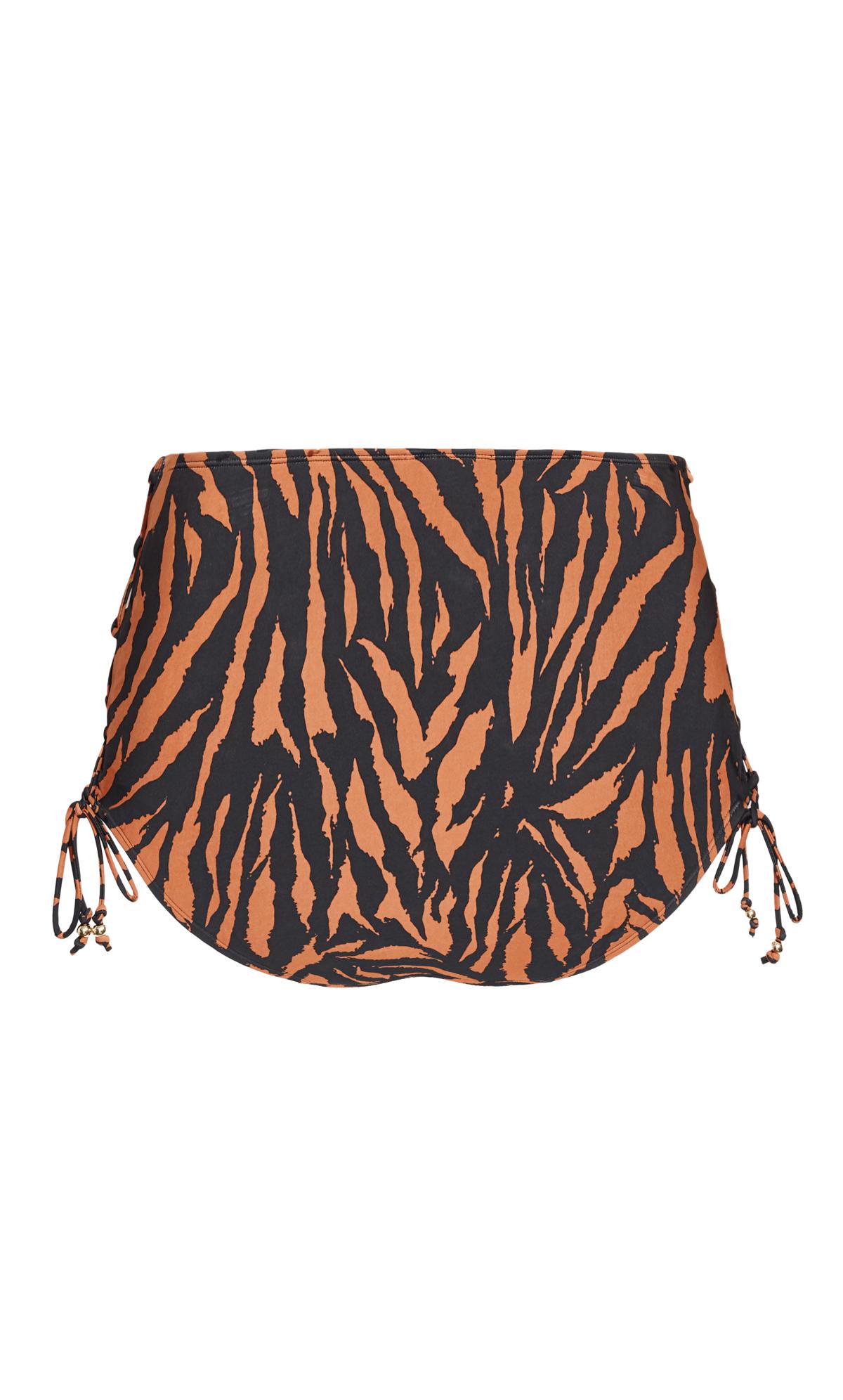 CCX Black & Rust Orange Zebra Print Bikini Tie Briefs 3