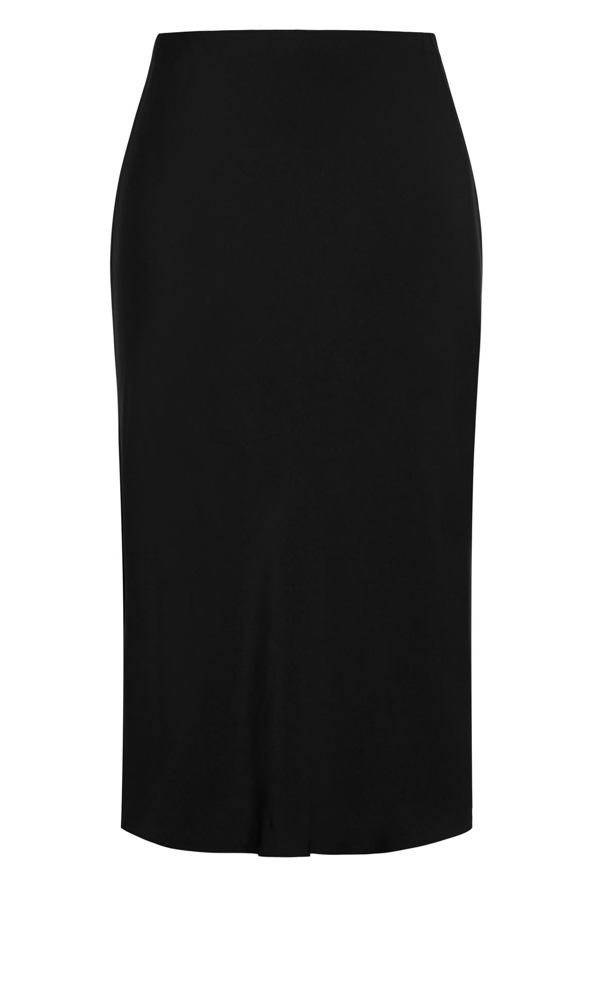 Evans Black Slip Skirt | Evans