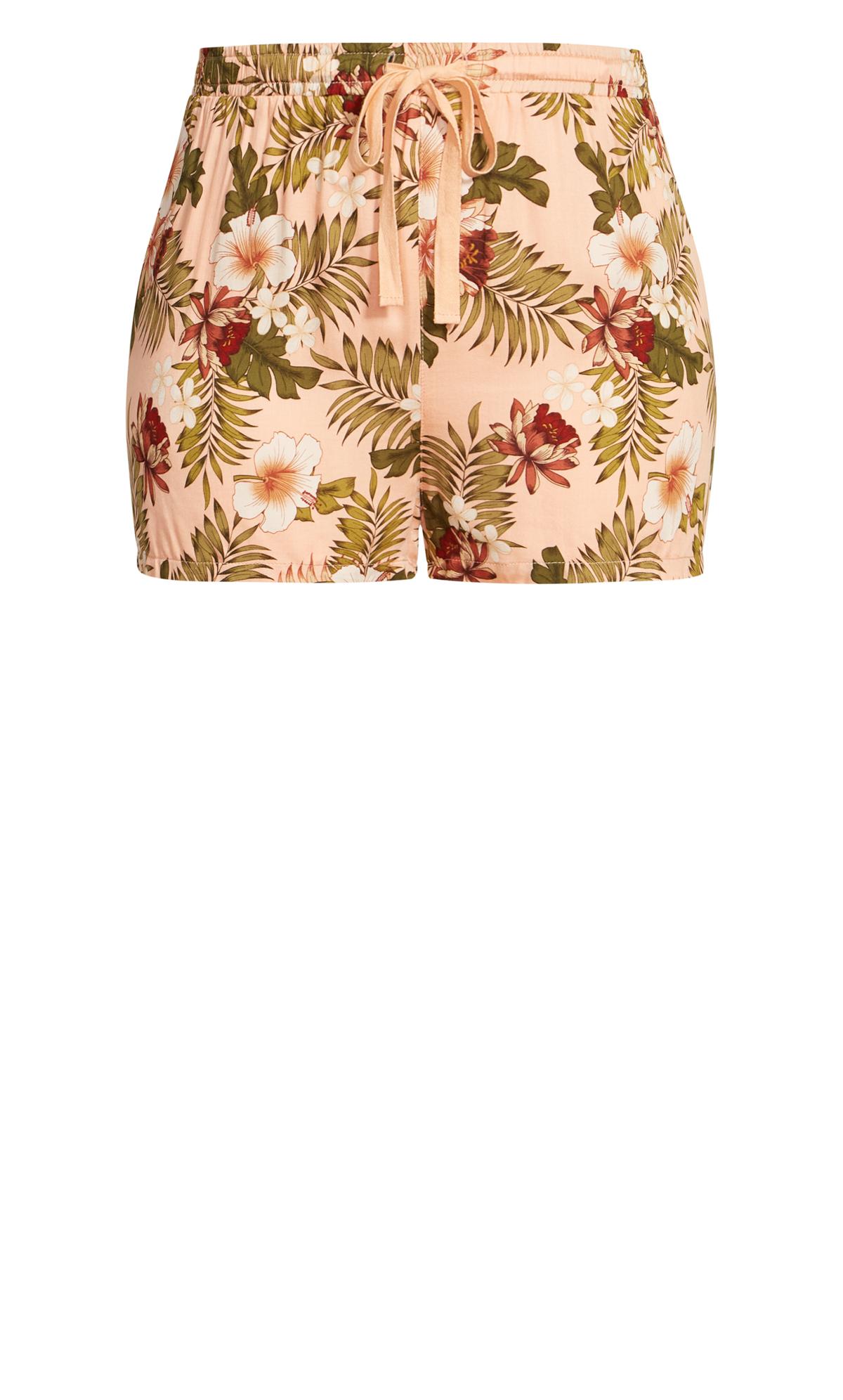 Pink Tropical Floral Sleepwear Shorts 2