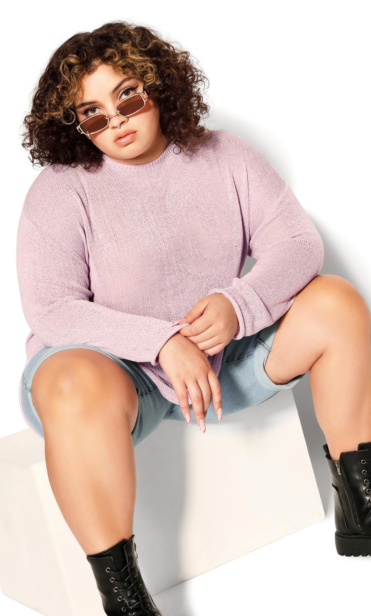 Lori Lilac Long Sleeve Sweater 2