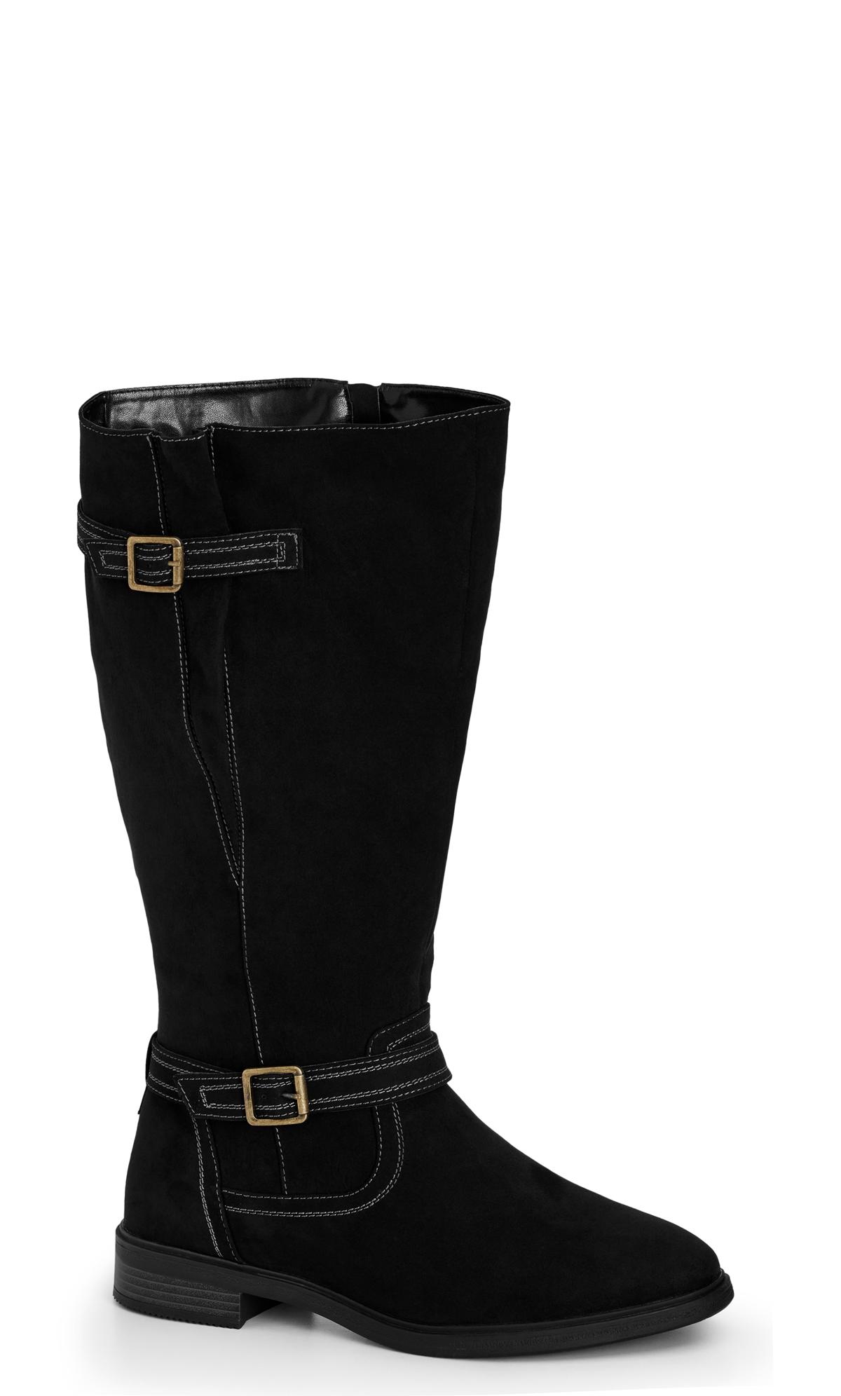 Black Wide Width Marcy Long Boot 1