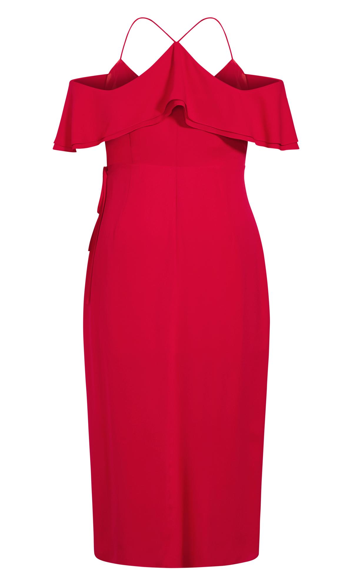 City Chic Red Wrap Maxi Occasion Dress | Evans