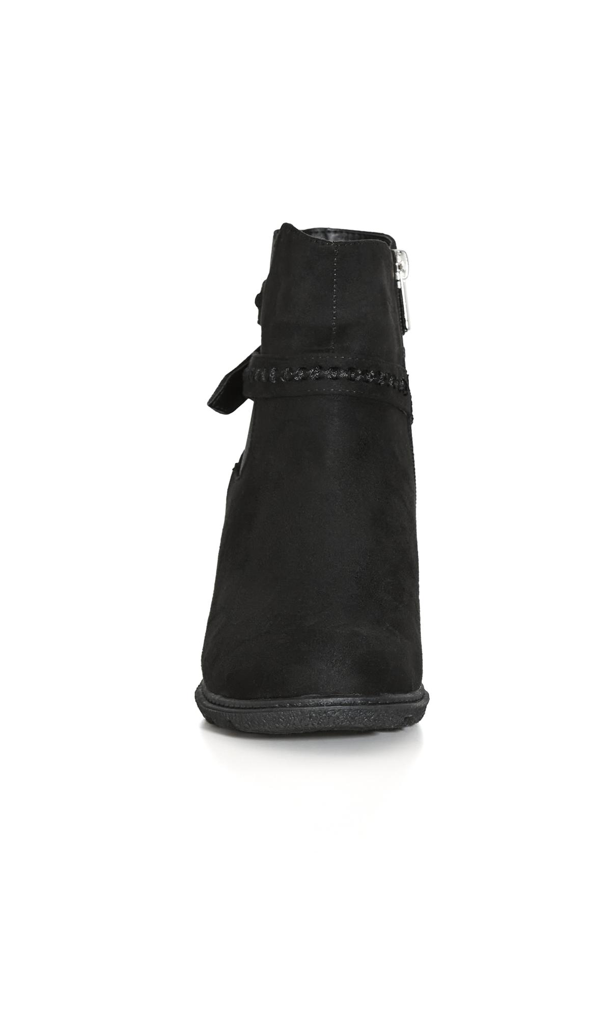 Alanna Wide Width Black Wedge Bootie 5