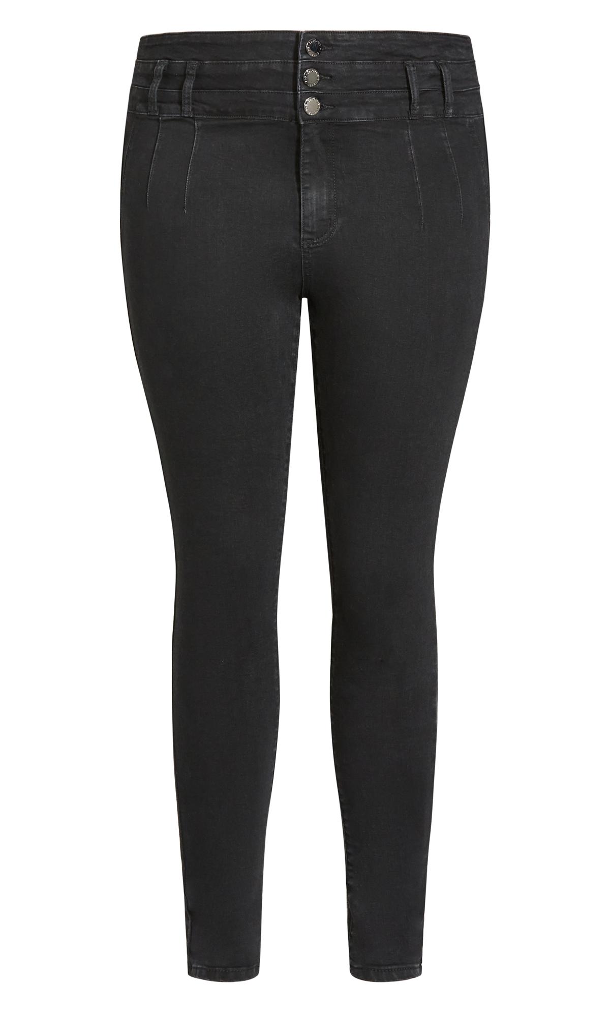 City Chic Black High Waisted Skinny Jeans 2