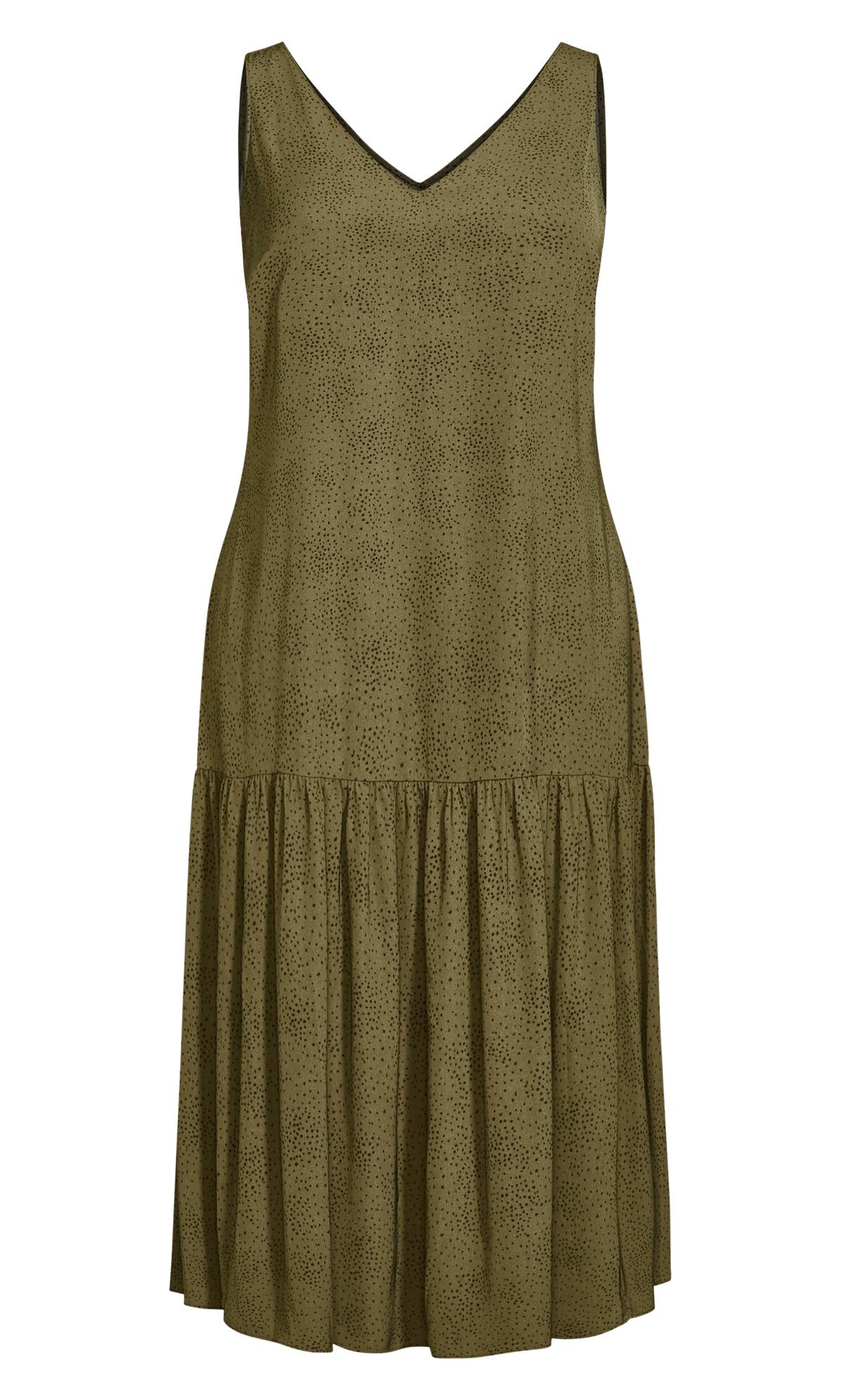 Quest Khaki Midi Dress | Evans