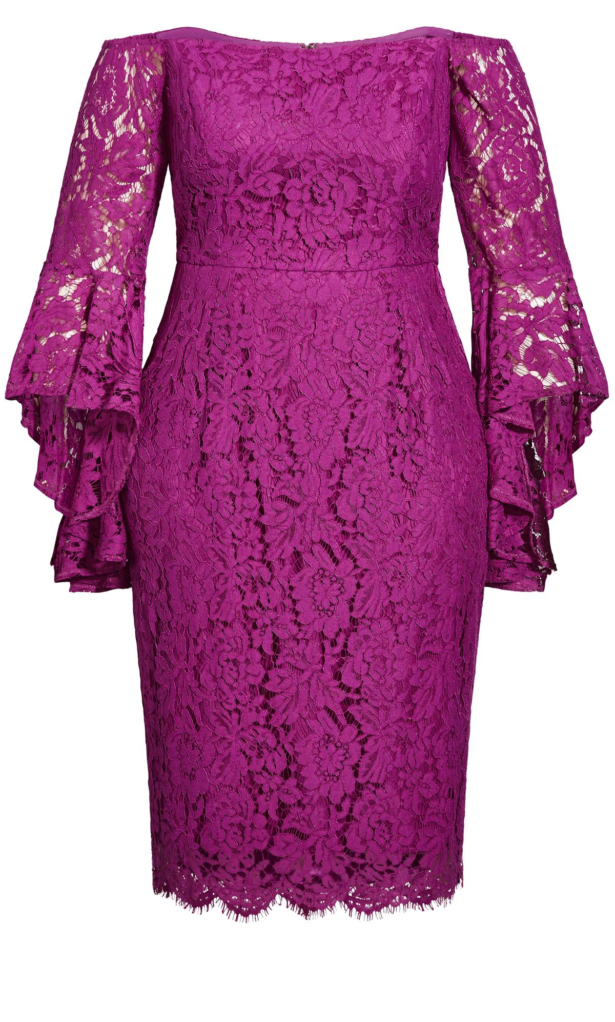Lace Amour Magenta Dress 3