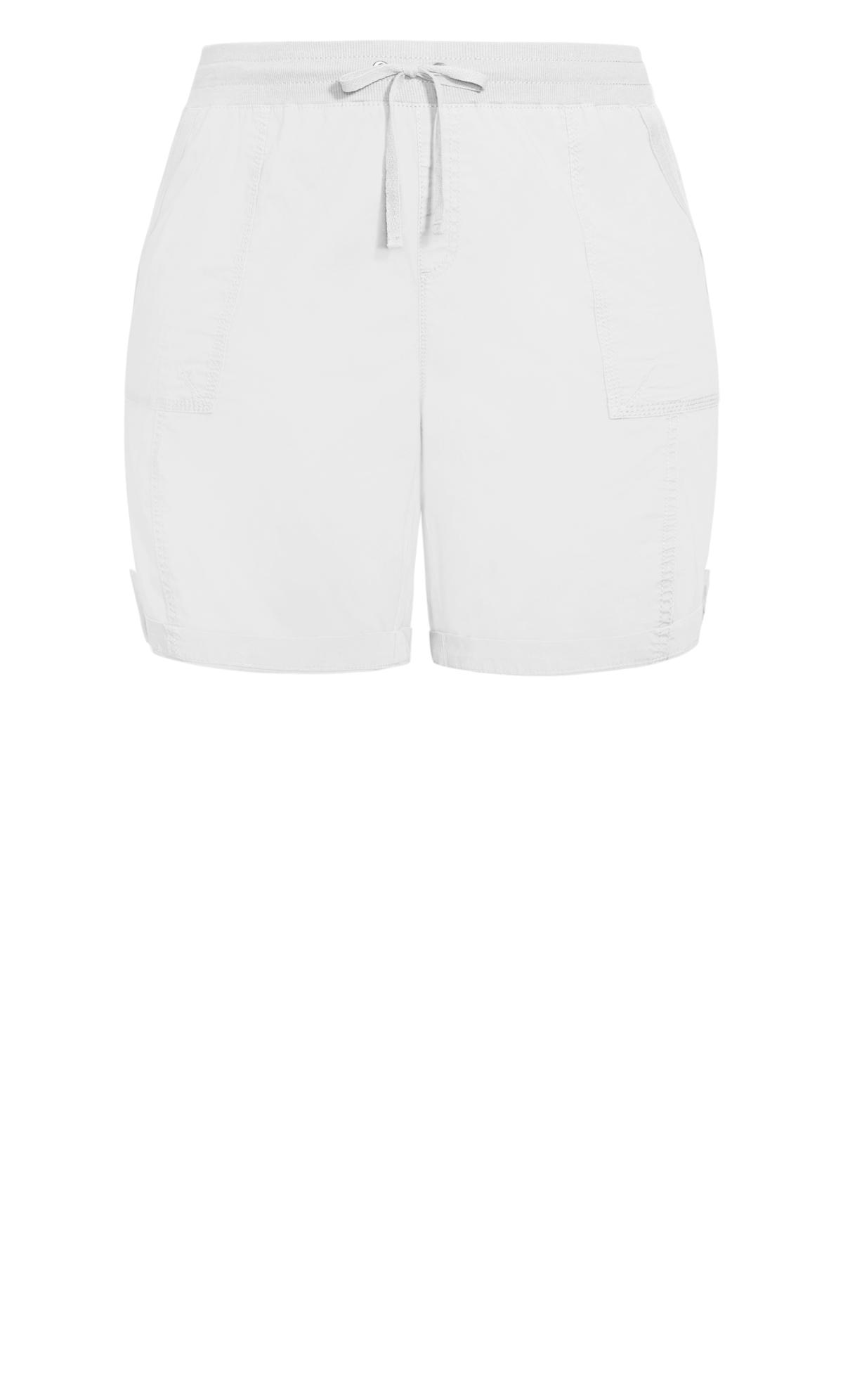 Cotton Casual White Short 2