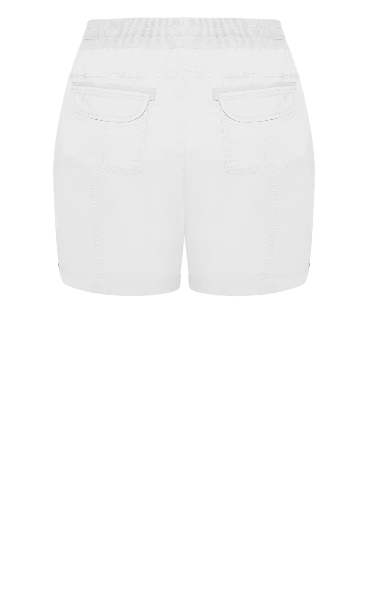 Cotton Casual White Short 3