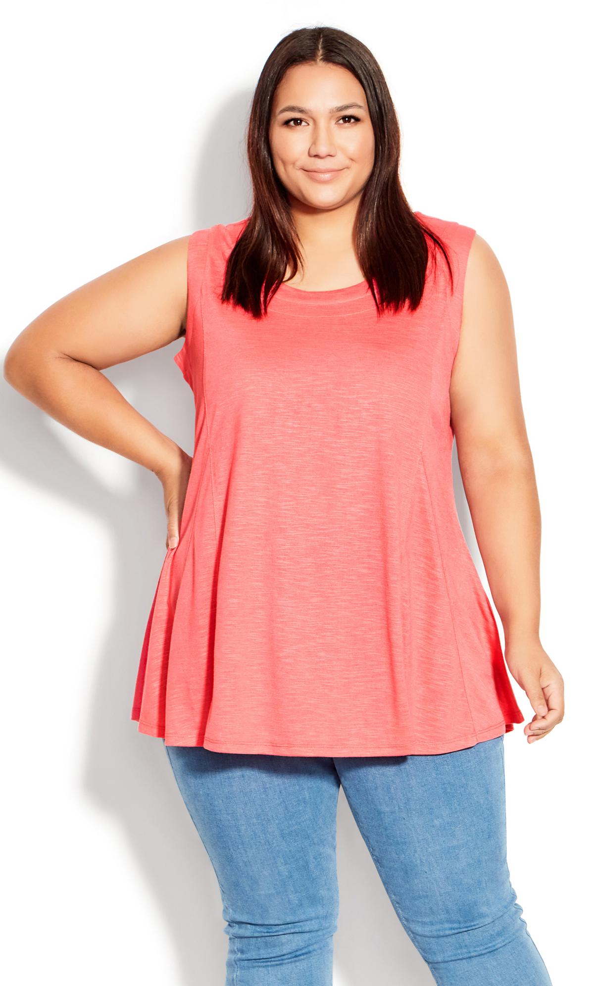 Coral Fit N Flare Tank 2