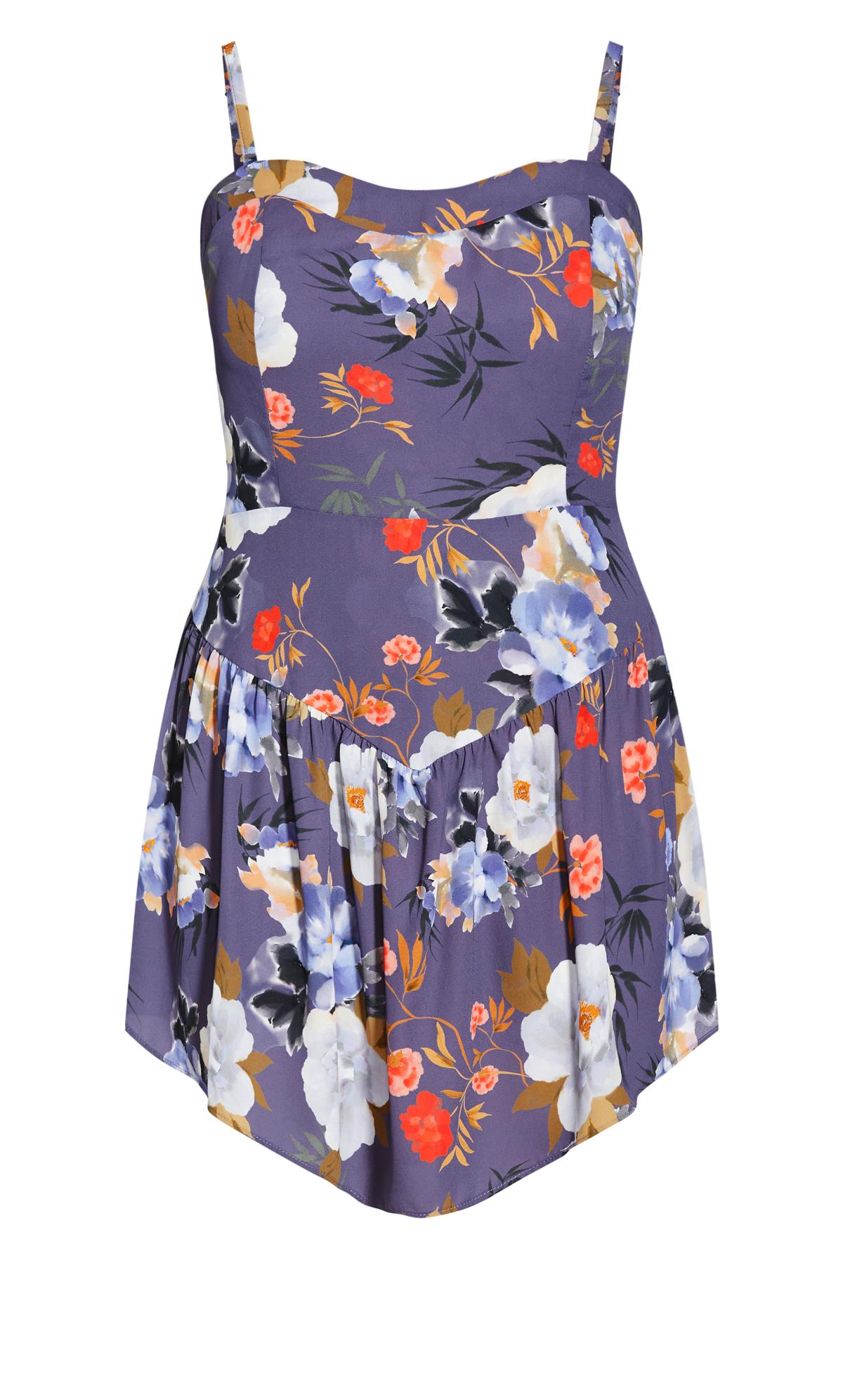 Willow Lilac Floral Sheer Overlay Mini Playsuit 2