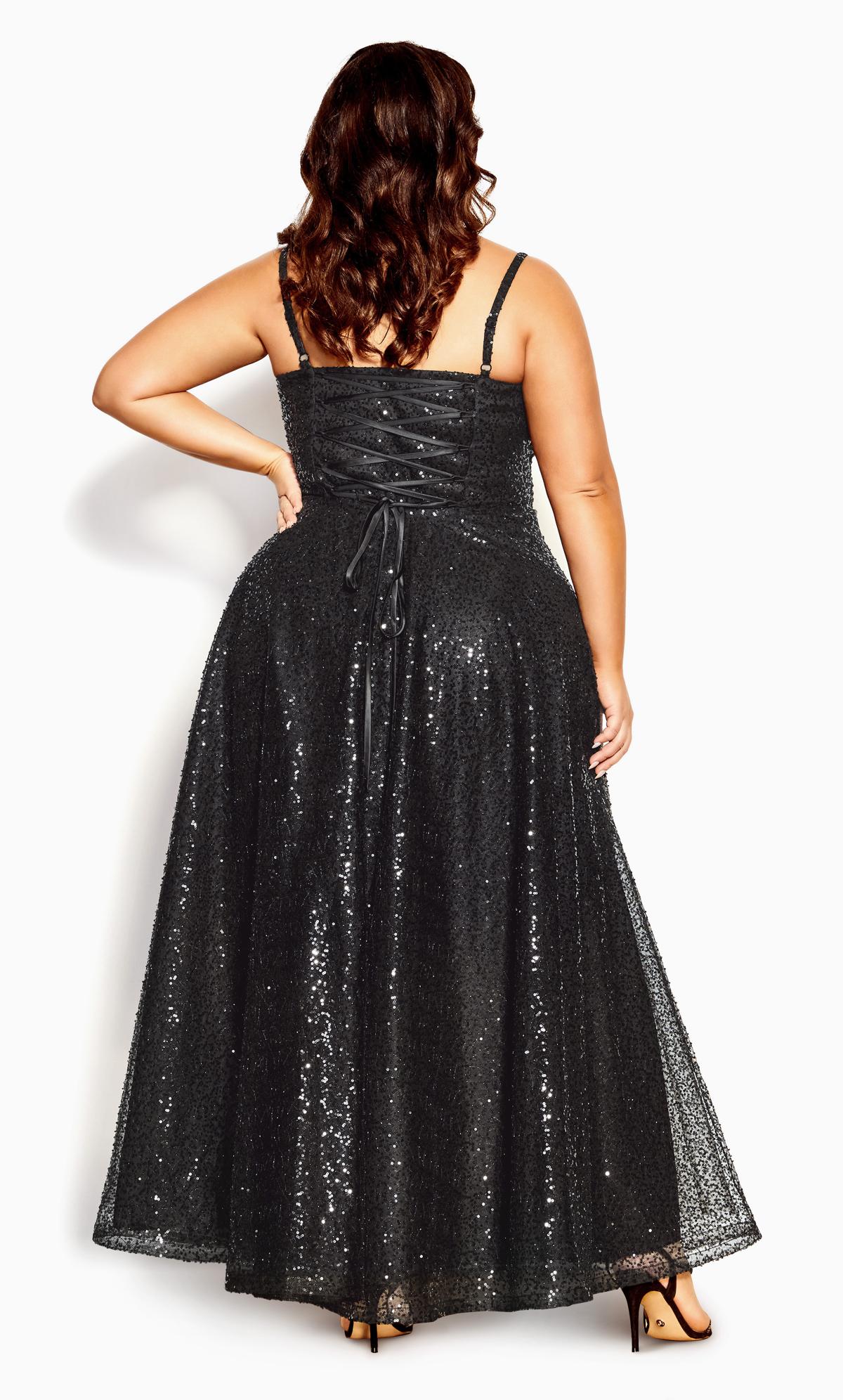 Sophia Black Sequin Maxi Dress 3