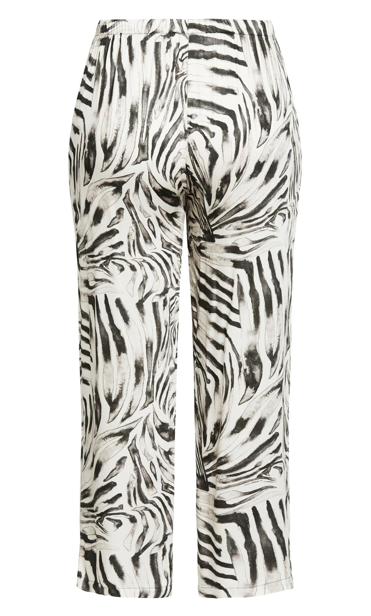 Evans Black Zebra Print Pant | Evans