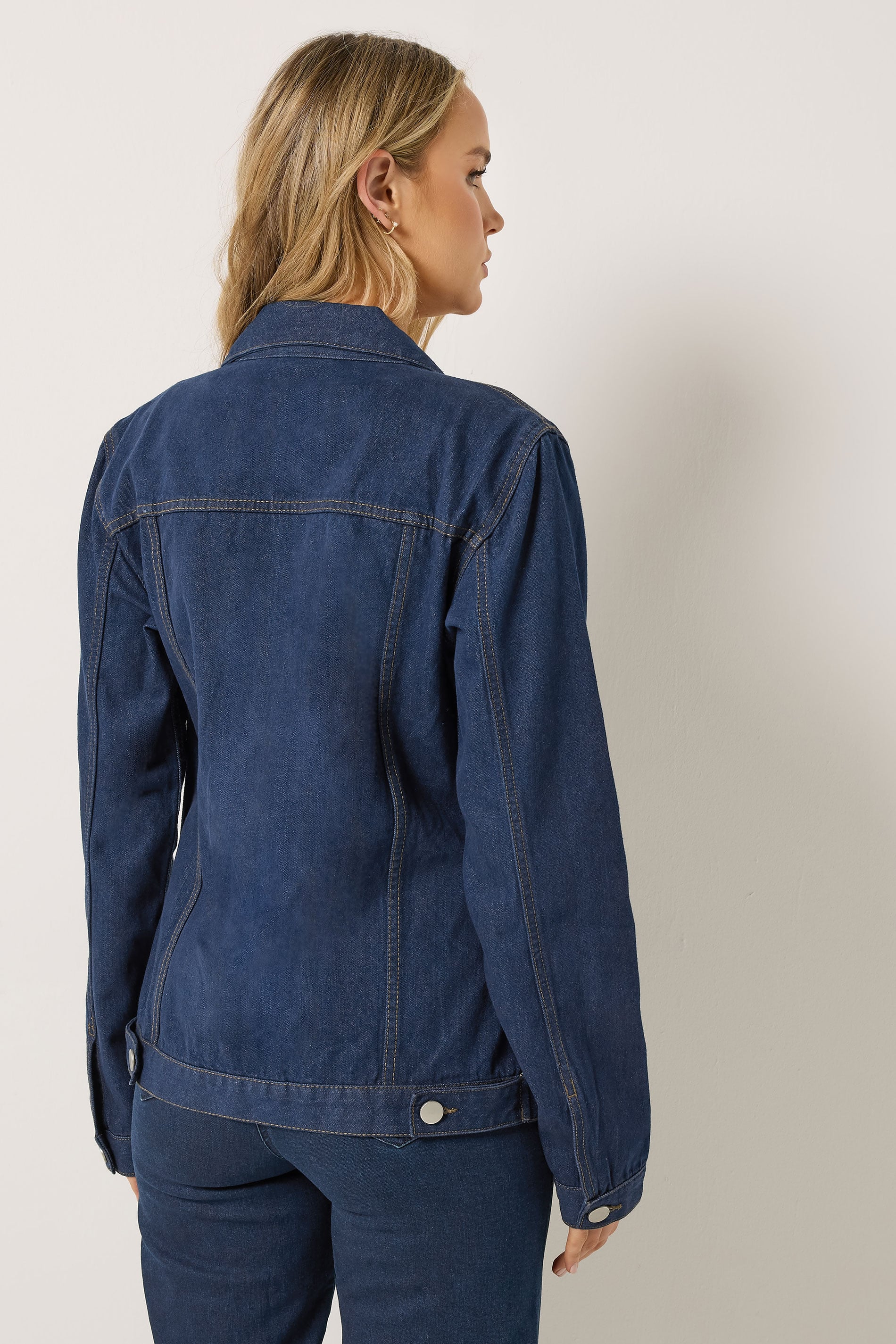 LTS Tall Women's Indigo Blue Cotton Denim Jacket | Long Tall Sally 5