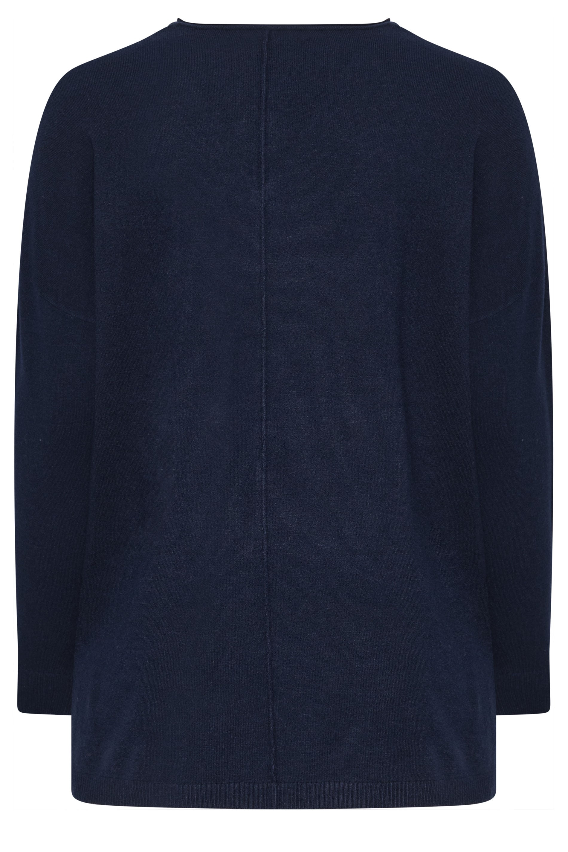 EVANS Plus Size Black Seam Detail Jumper | Evans 2