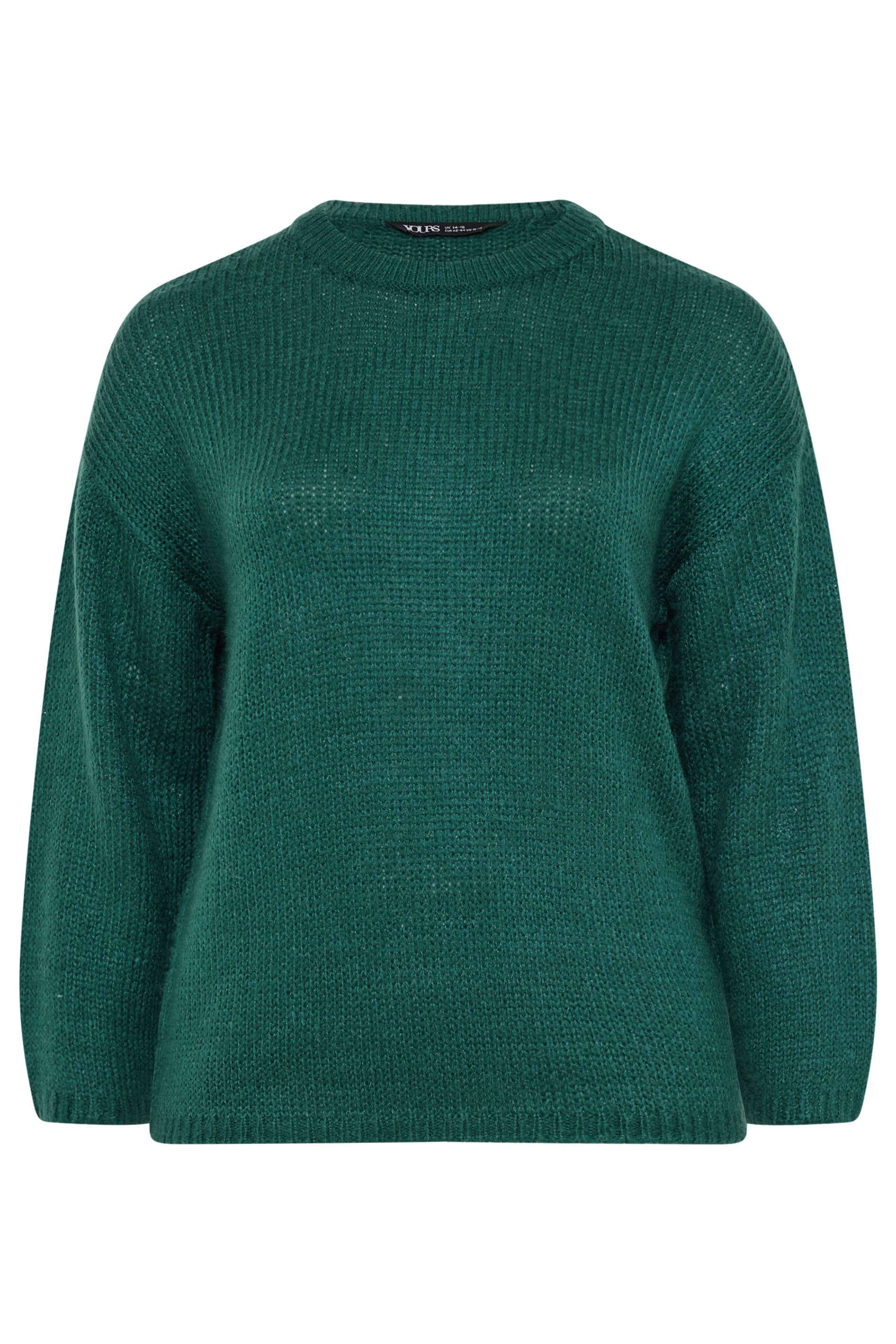 YOURS Plus Size Teal Green Soft Touch Knitted Jumper | Yours Clothing 5