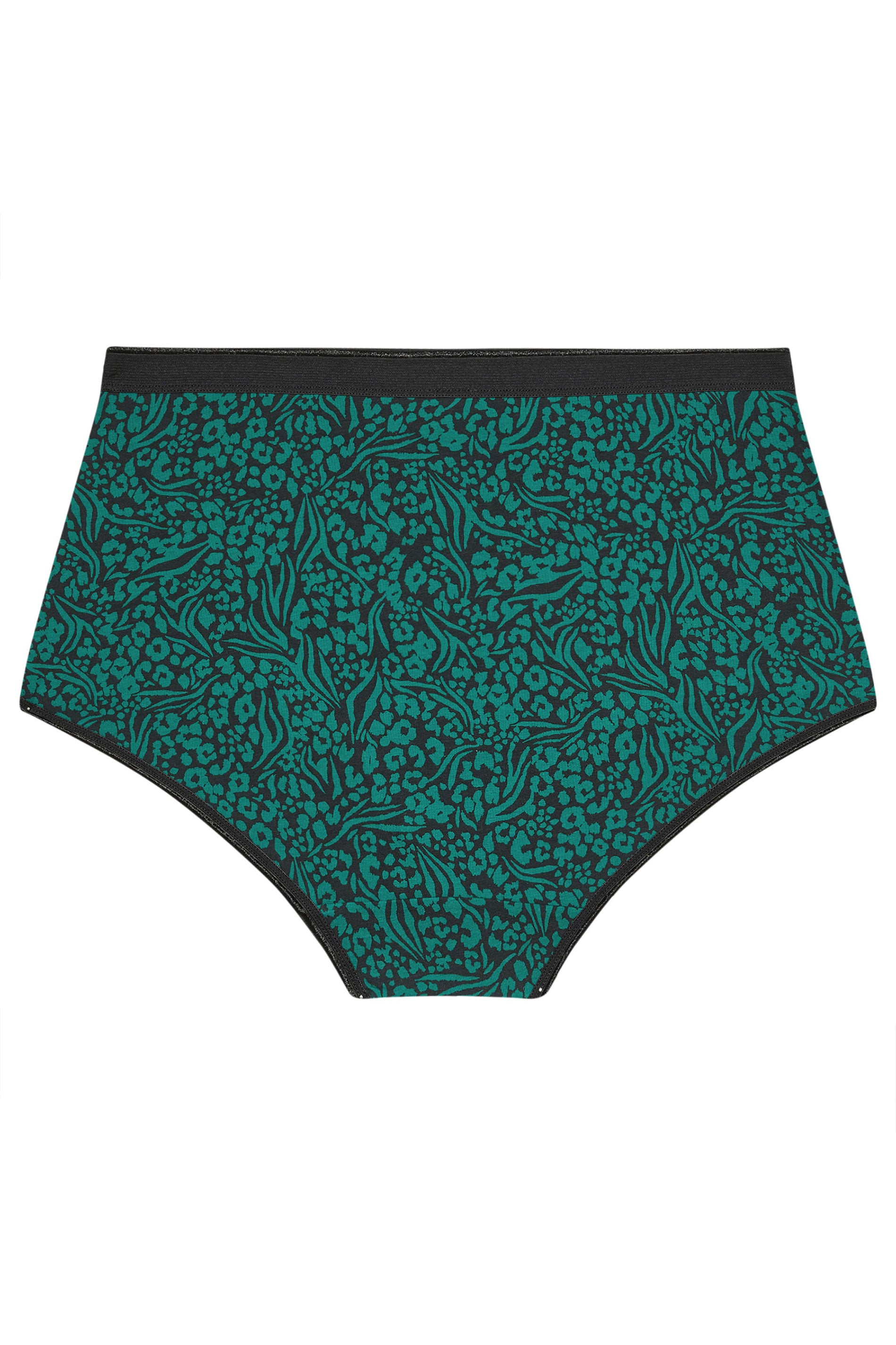 YOURSET 5 PACK Plus Size Teal Green Animal Print Full Briefs | Yours Clothing 10