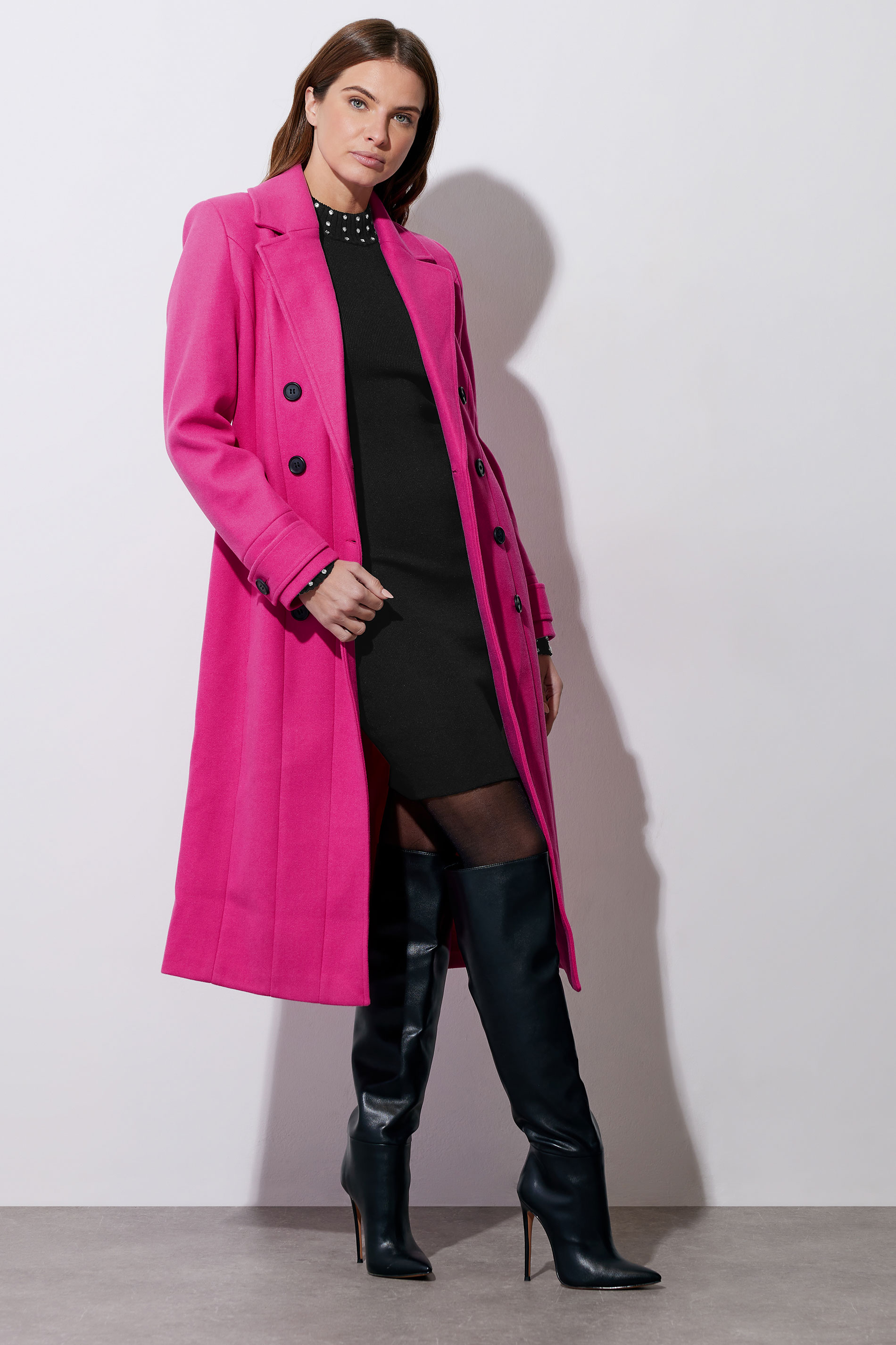STAR Hot Pink Tailored Maxi Coat | STAR x JM 2