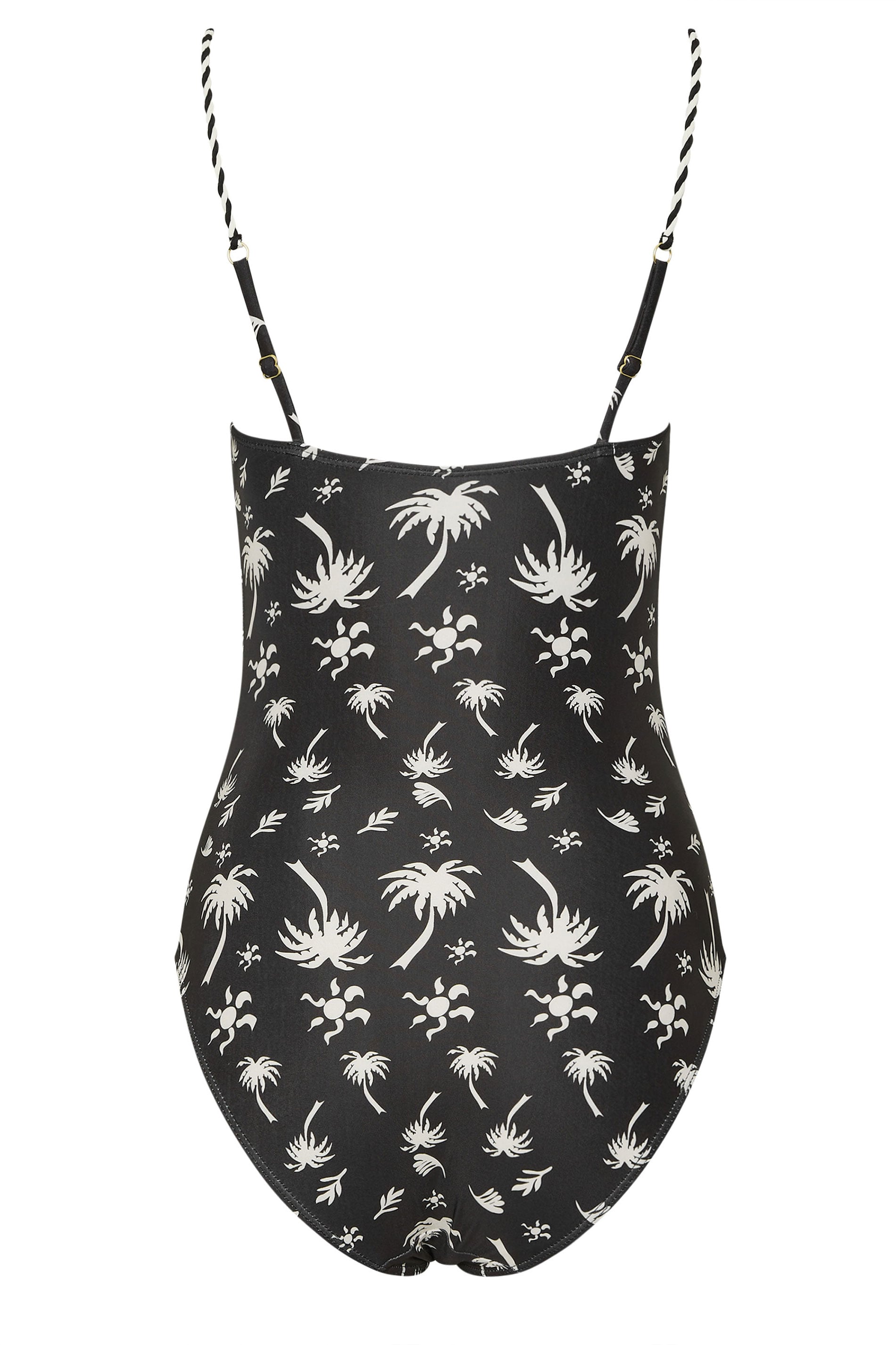 LTS Tall Women's Black Palm Print Swimsuit | Long Tall Sally 7