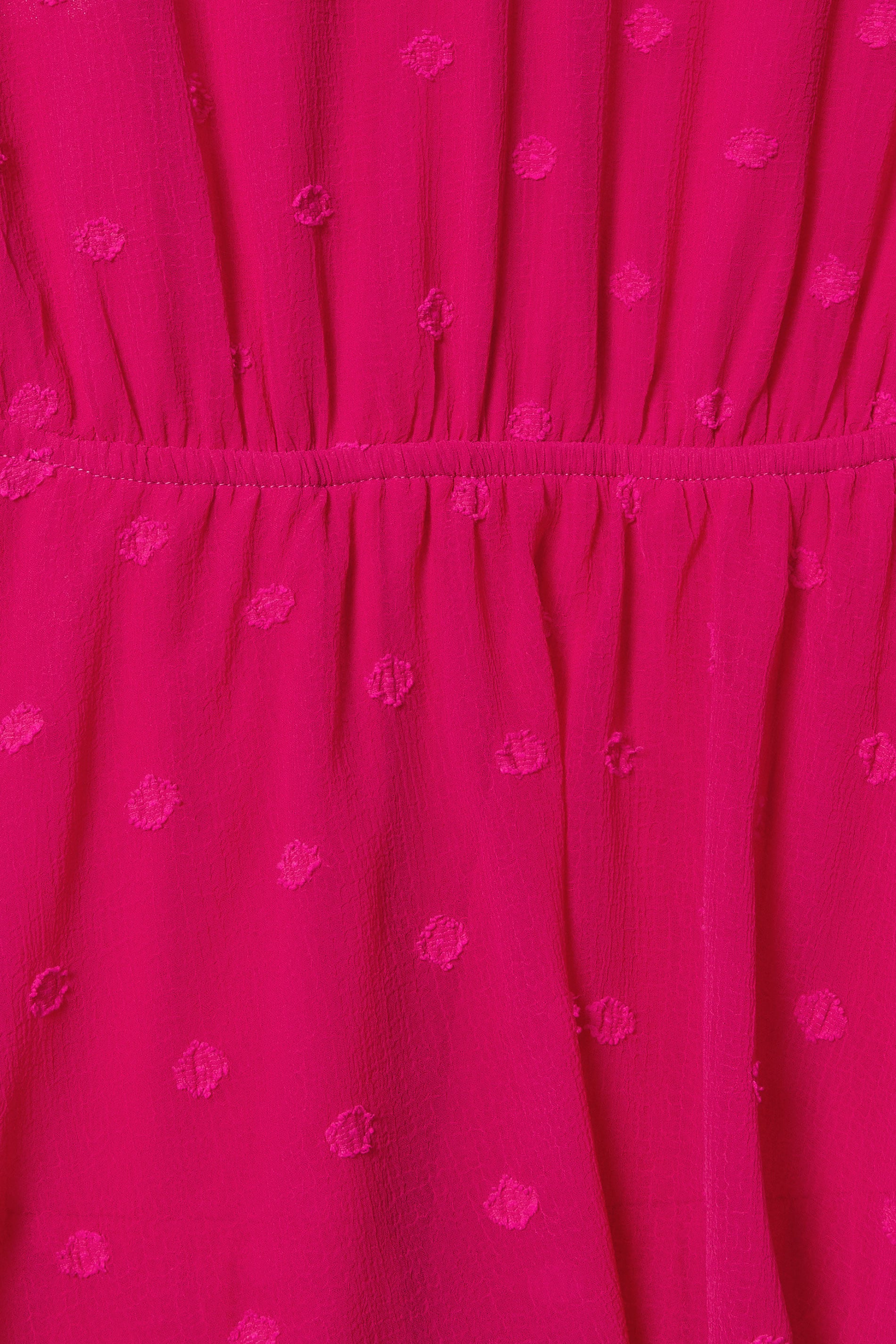 YOURS Plus Size Bright Pink Dobby Frill Maxi Dress | Yours Clothing 6