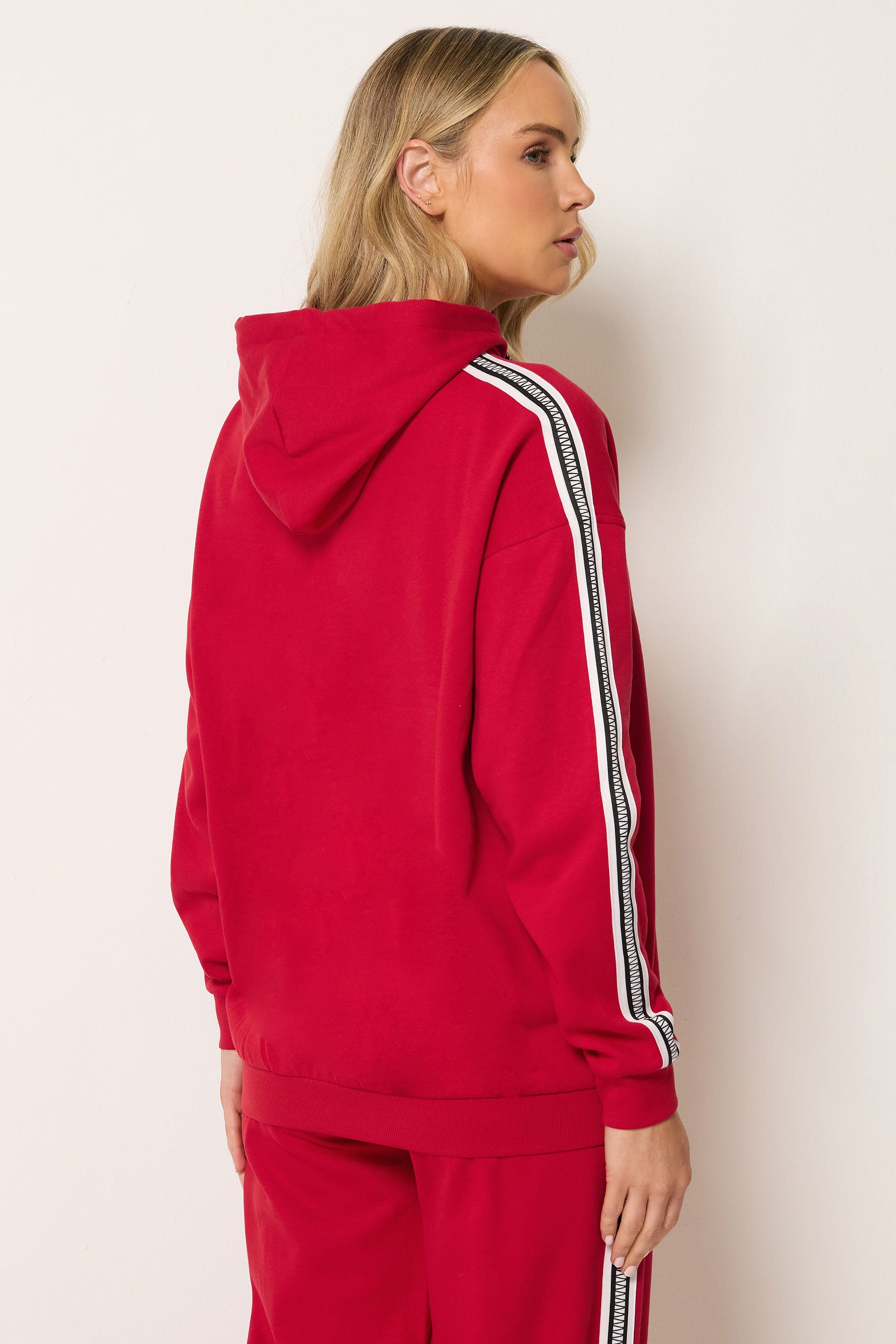 LTS Tall Women's Red Side Tape Hoodie | Long Tall Sally 2