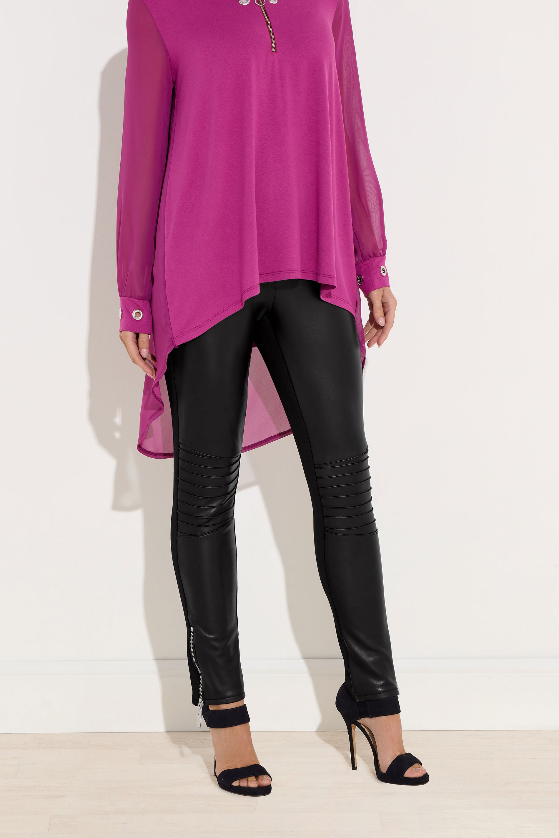 STAR Black Faux Leather Leggings | StarByJM 3