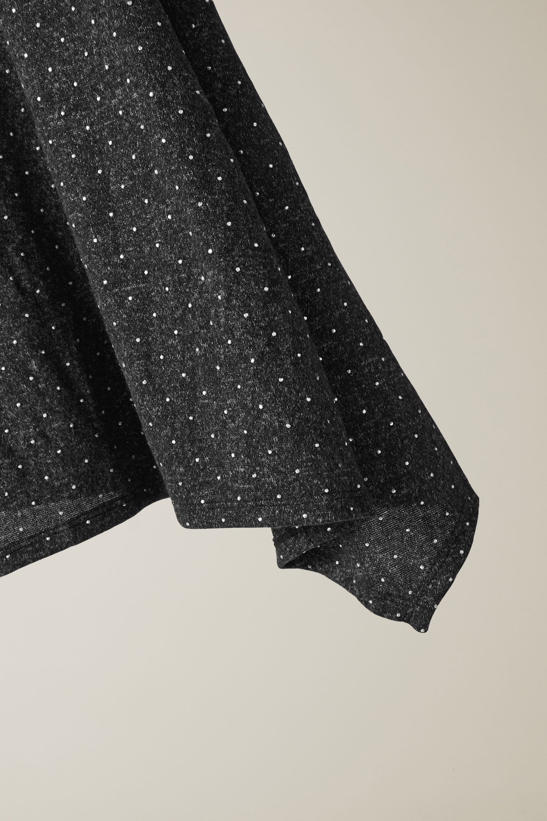 EVANS Plus Size Charcoal Grey Studded Detail Hanky Hem Top | Evans 6