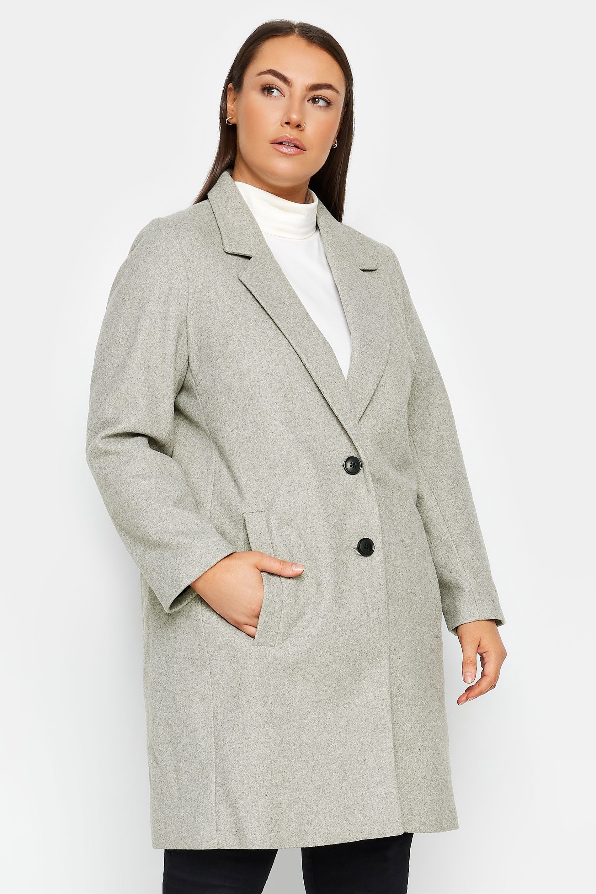 Evans Grey Formal Coat | Evans 1