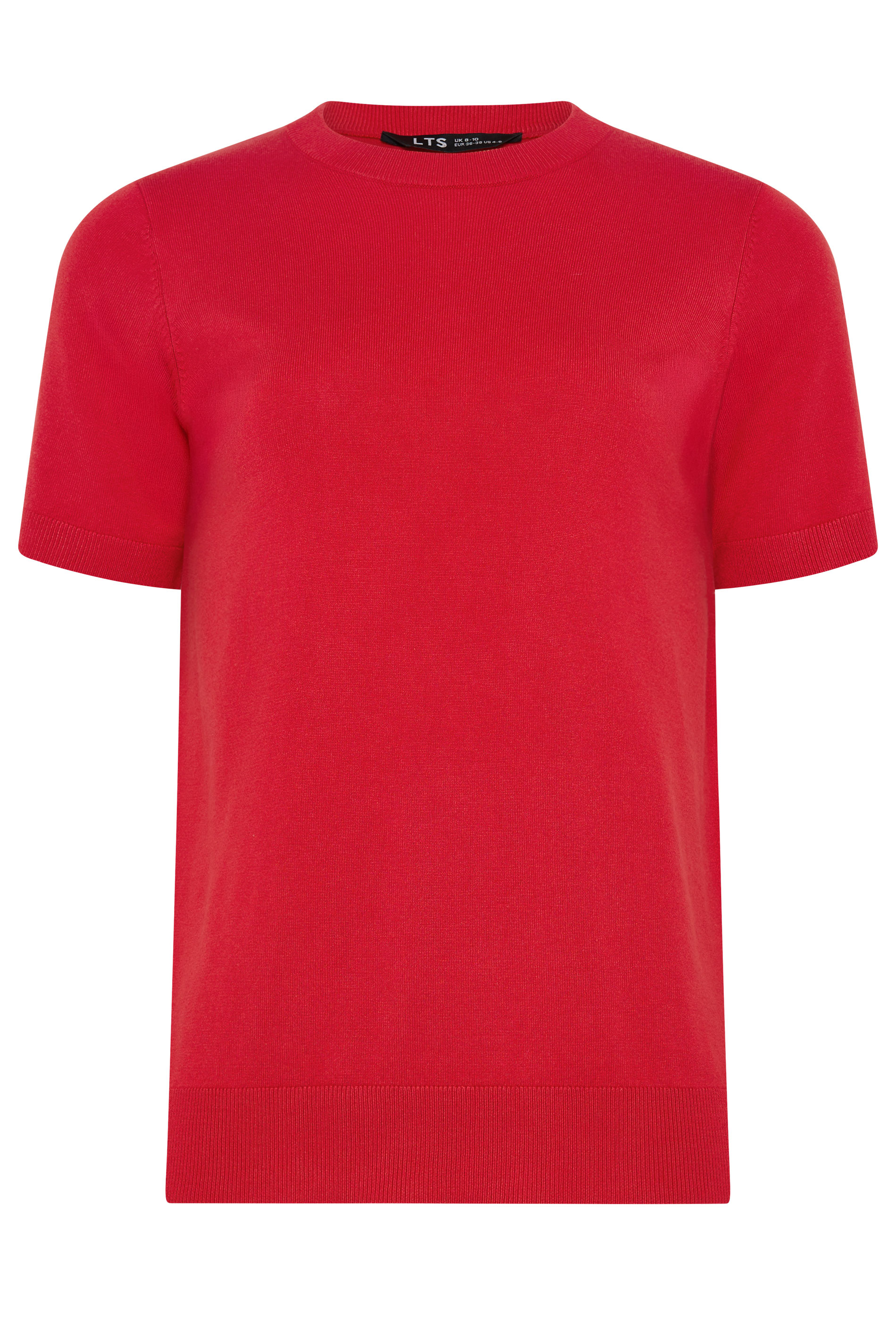 LTS Tall Women's Red Short Sleeve Knit Jumper | Long Tall Sally 6