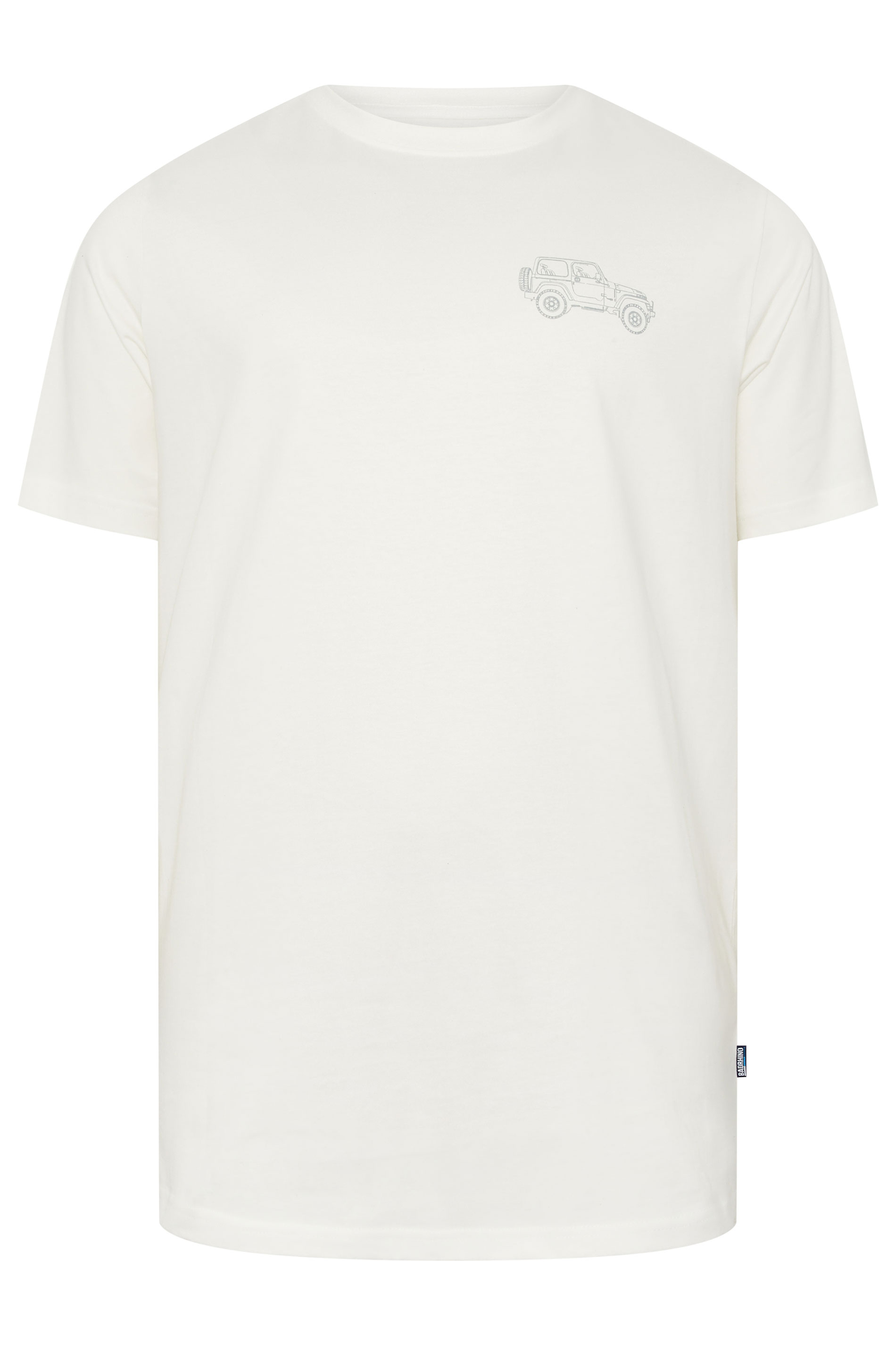 BadRhino White Extra Long 'Forever Off-Roader' Tee | BadRhino 6