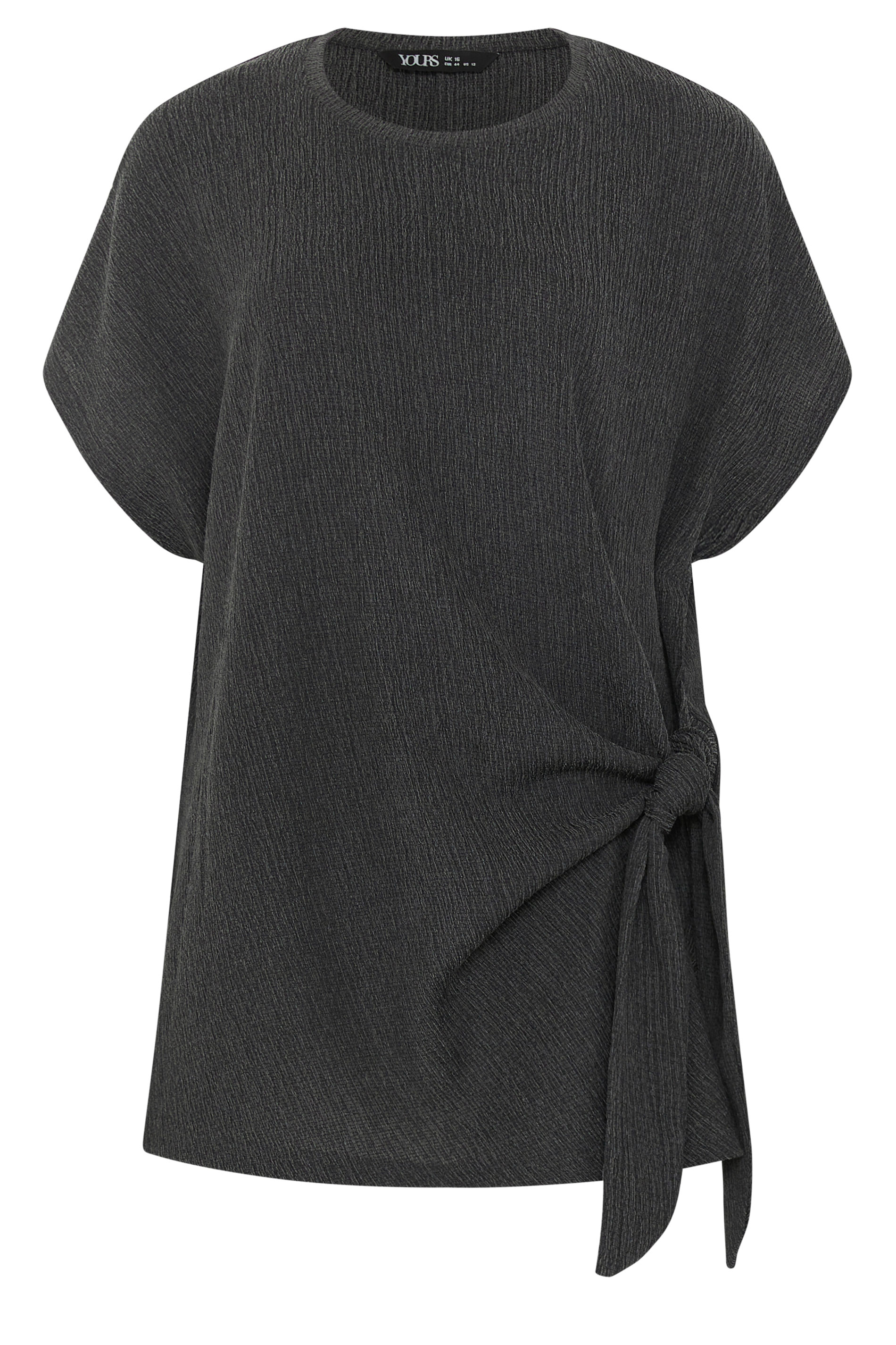 YOURS Plus Size Grey Side Knot T-Shirt 5