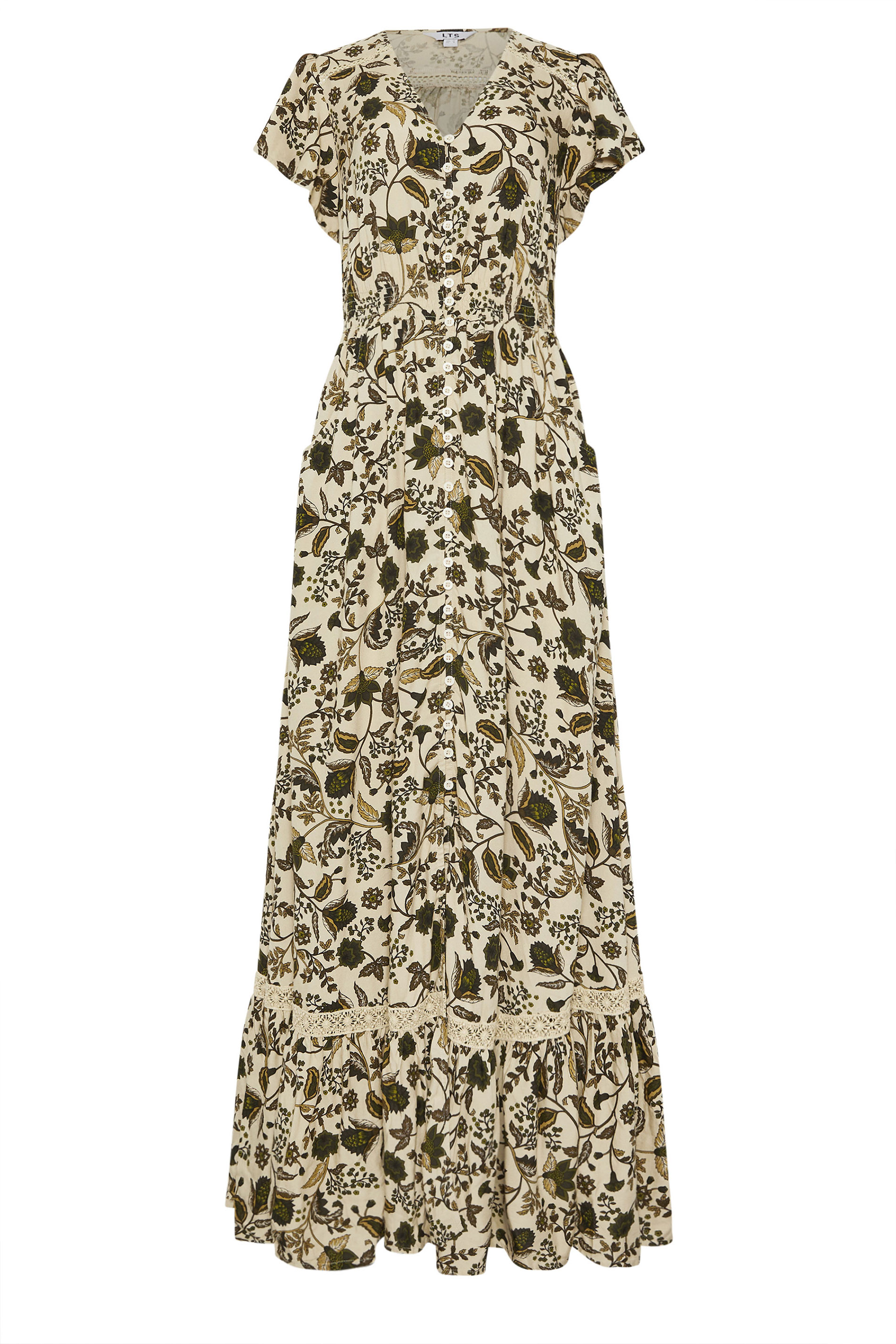 LTS Tall Women's Green Floral Button Maxi Dress | Long Tall Sally 6