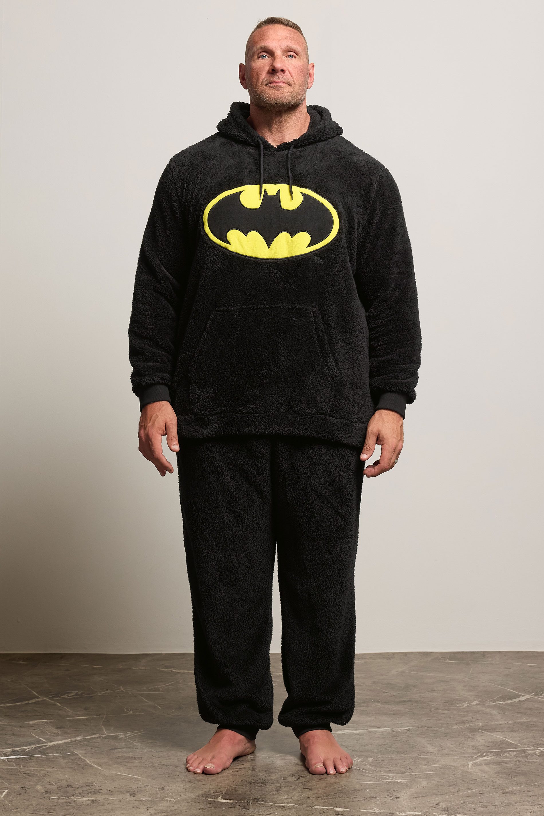 BadRhino Big & Tall Black Batman Super Soft Fleece Lounge Set | BadRhino 3