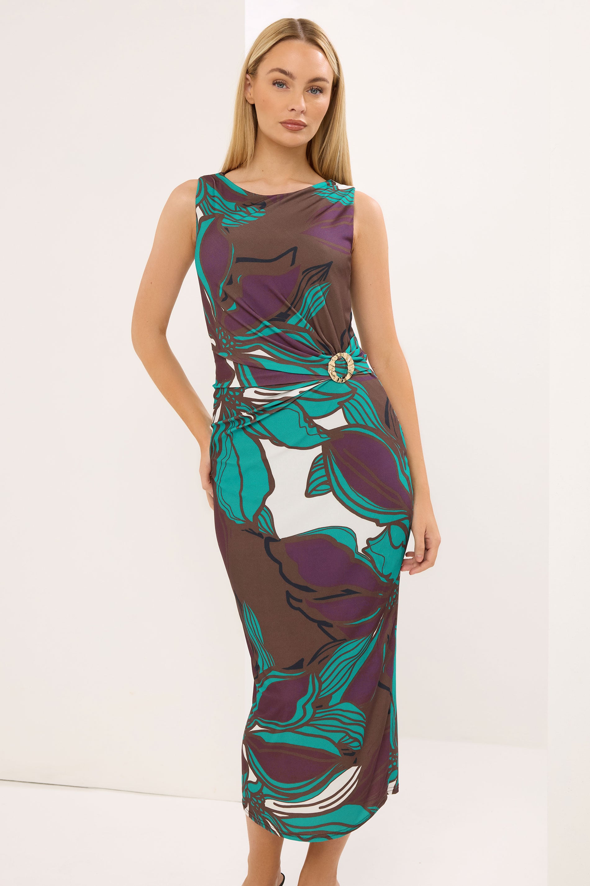 STAR Chocolate Brown Floral Wrap Dress | StarByJM 3