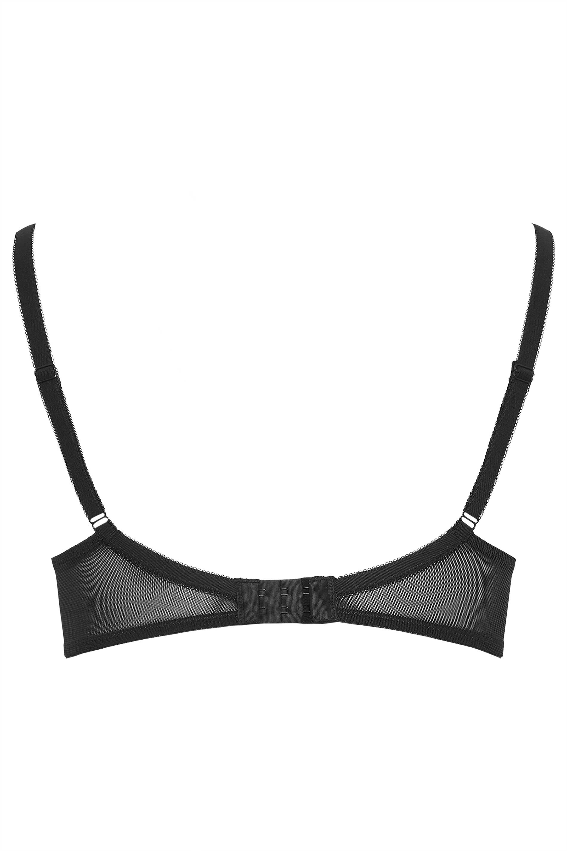 Plus Size Black Smooth Classic Non-Padded Underwired Full Cup Bra | Yours Clothing 3