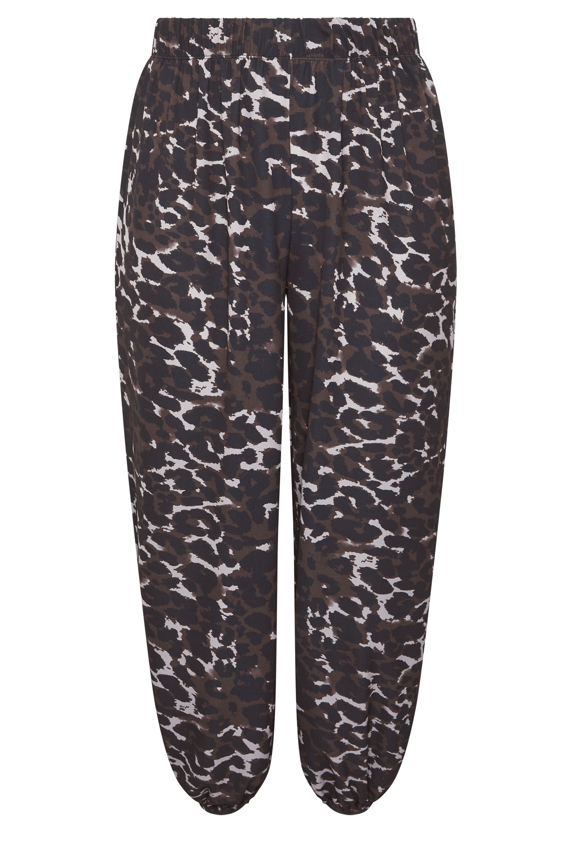 LIMITED COLLECTION Plus Size Brown leopard Balloon Trousers | Yours Clothing 5