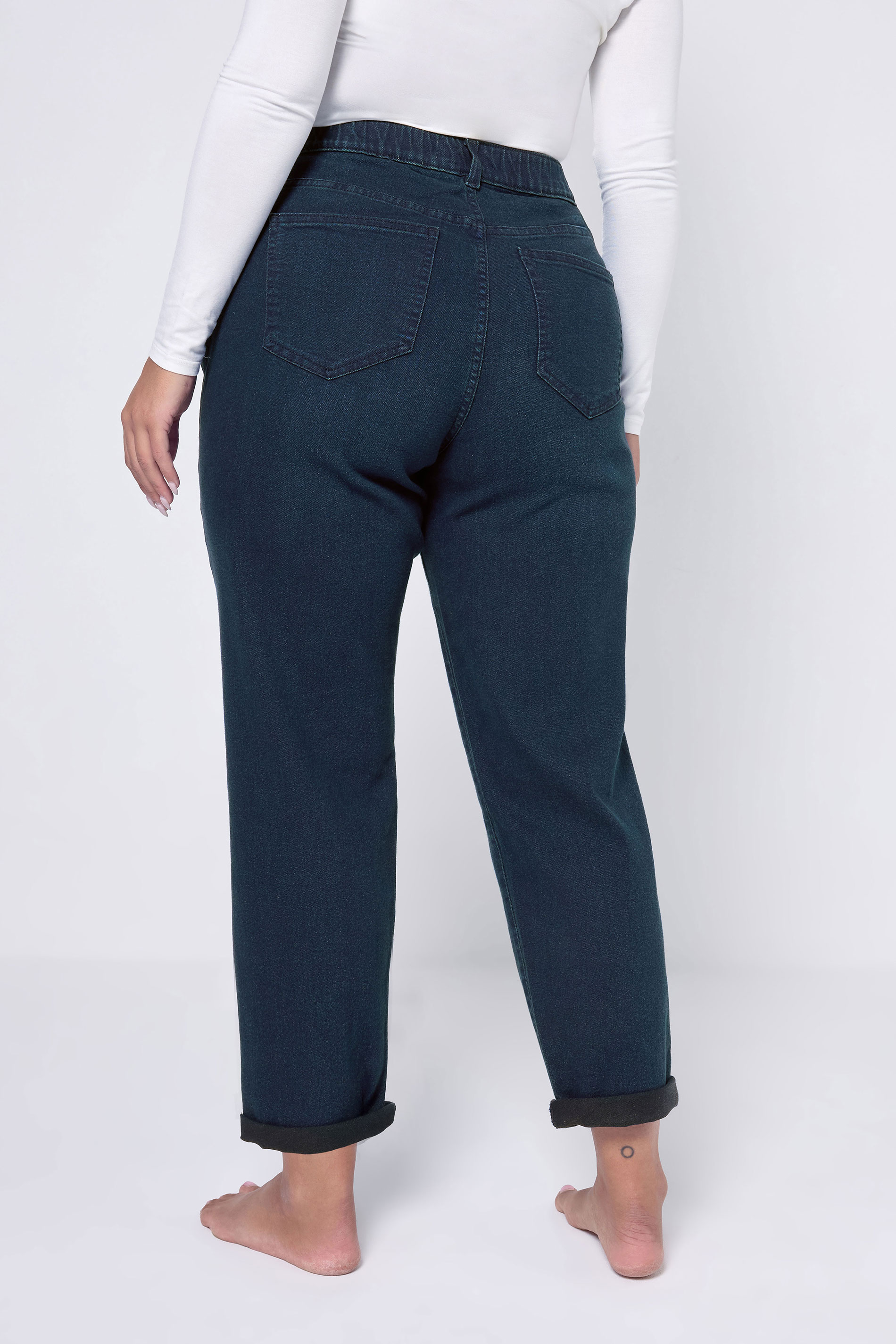 YOURS Plus Size Dark Blue Boyfriend Jeans | Yours Clothing 2