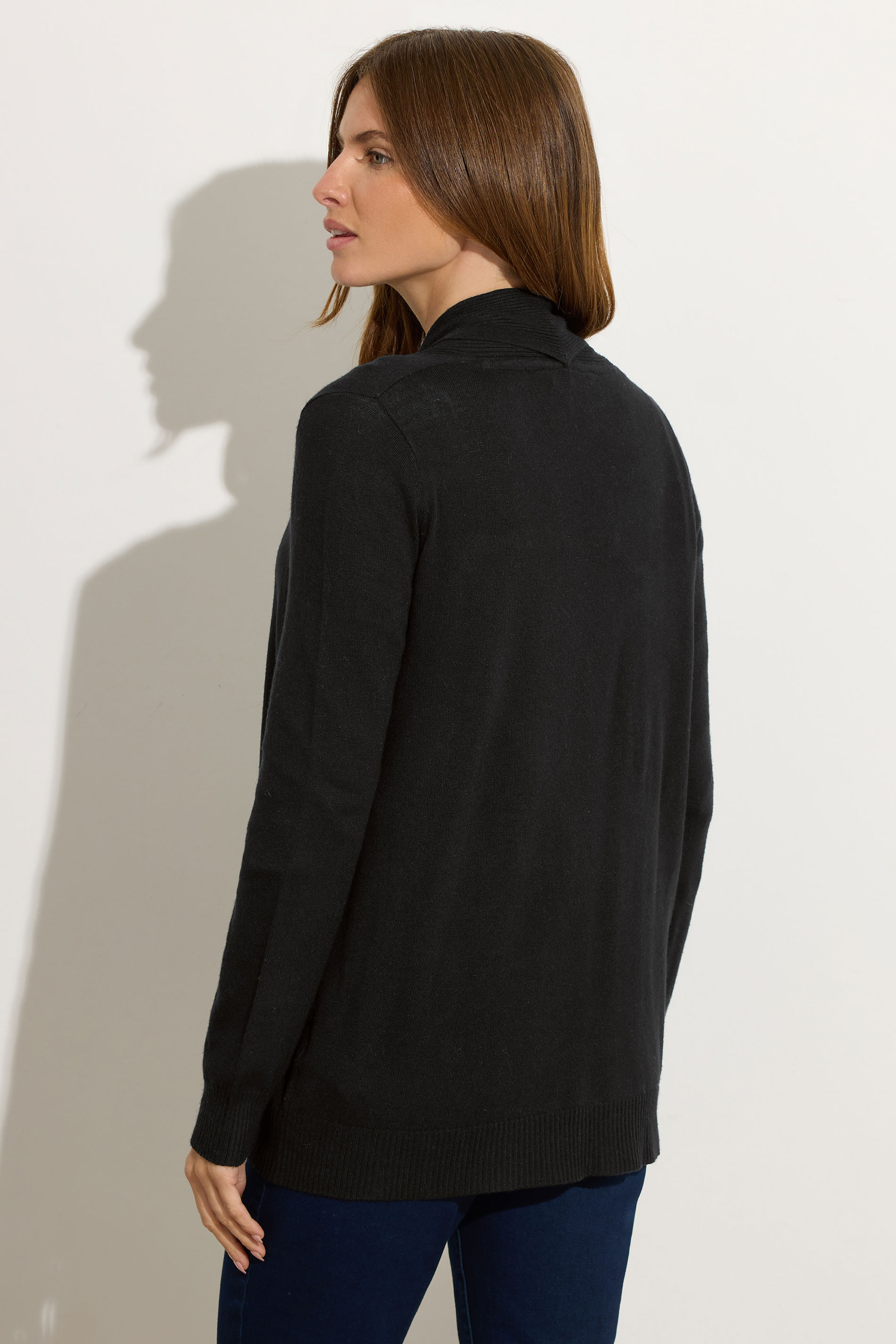M&Co Black Shawl Collar Cardigan | M&Co 2