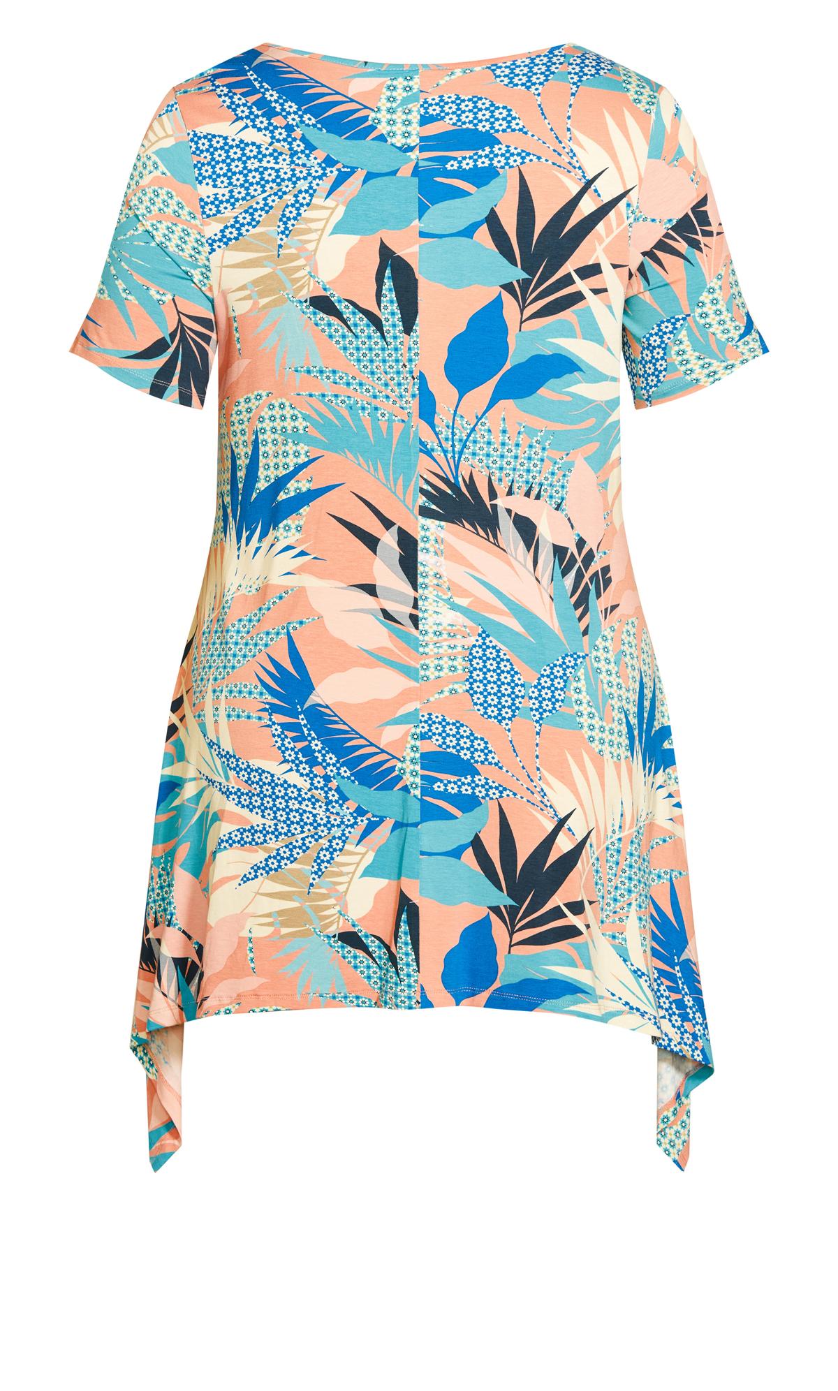 Ayla Pink Print Mesh Sleeve Tunic 5