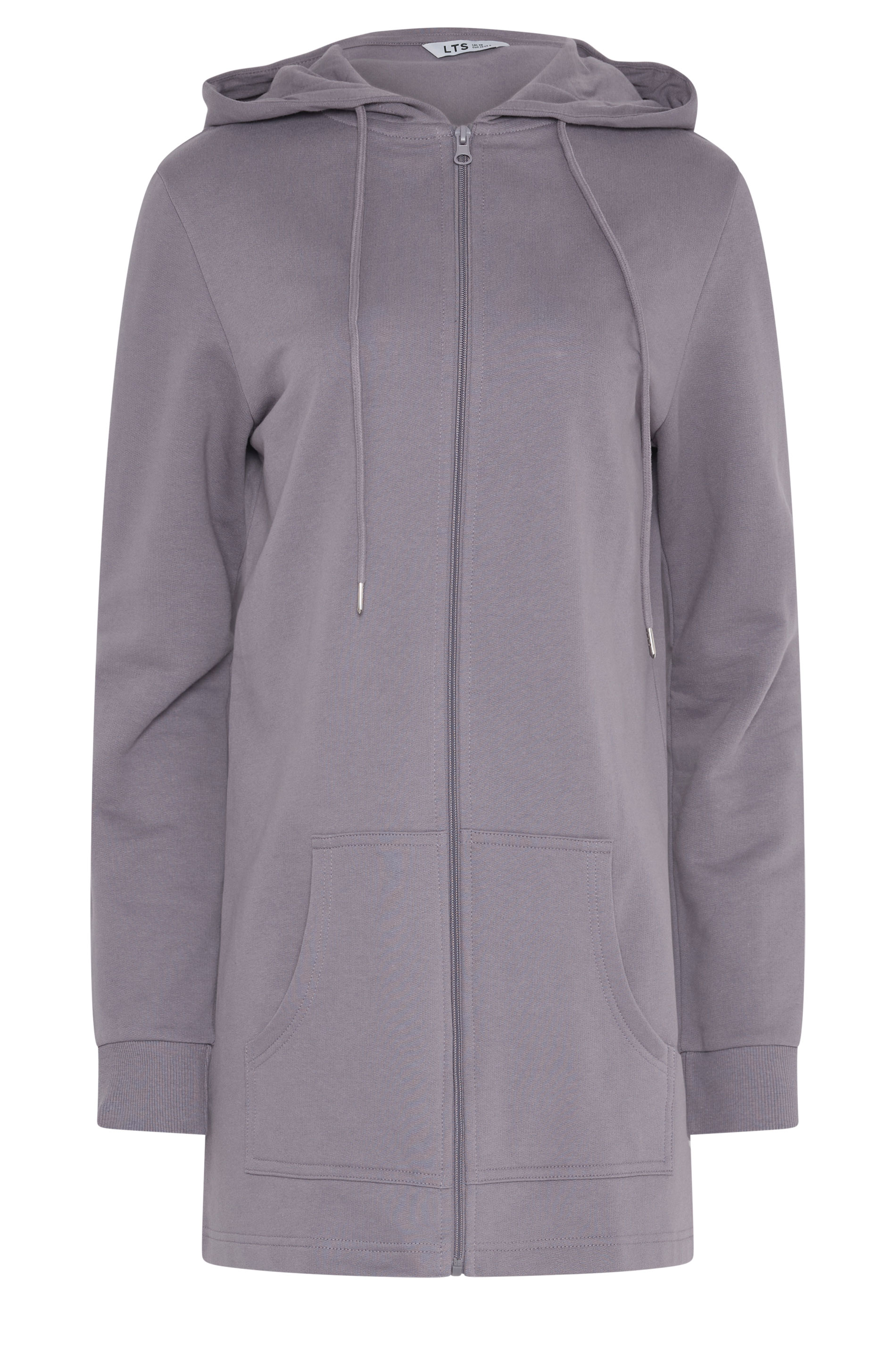LTS Tall Women's Lilac Purple Cotton Longline Zip Hoodie | Long Tall Sally 5
