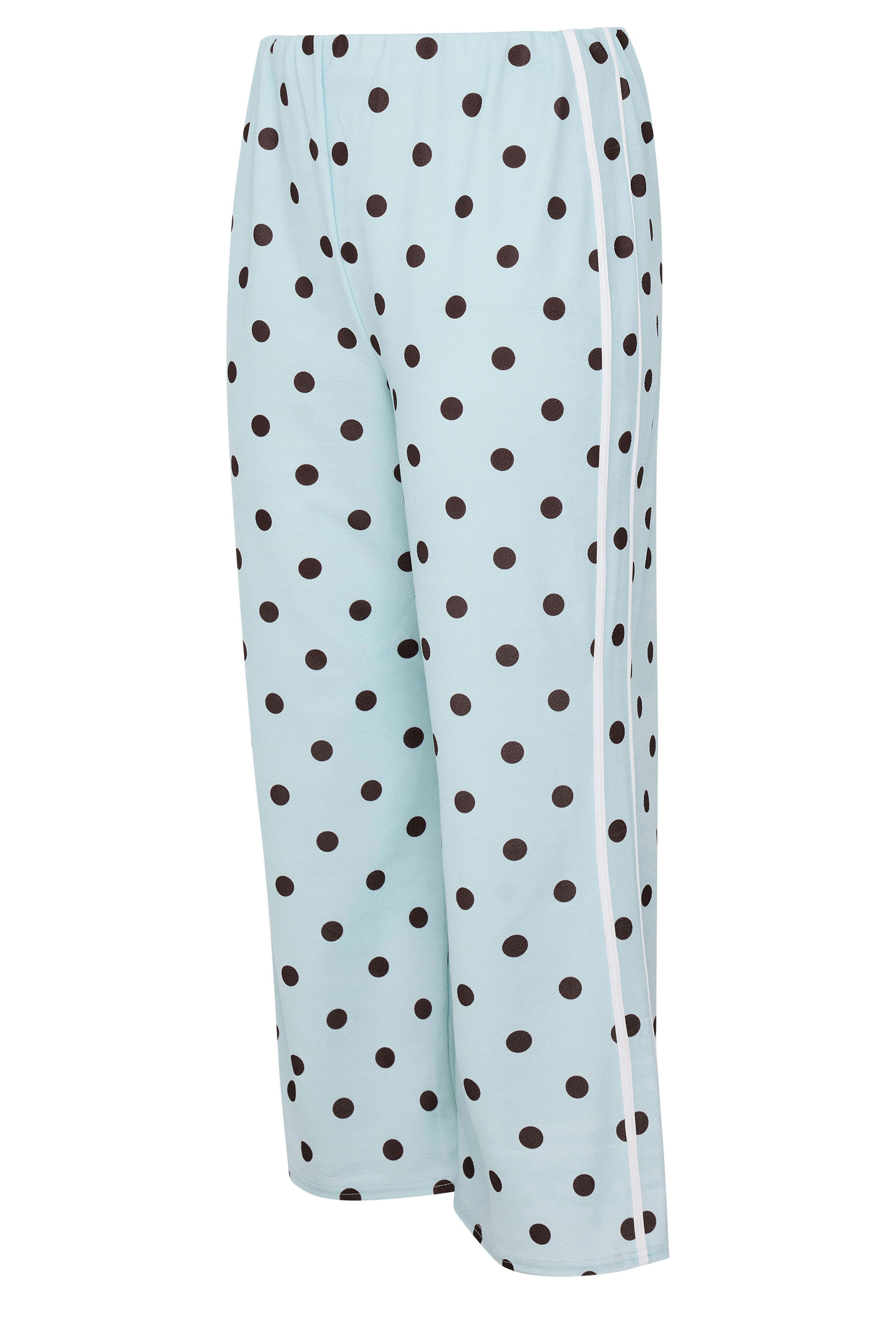 LIMITED COLLECTION Plus Size Blue Polka Dot Side Stripe Trousers | Yours Clothing 7