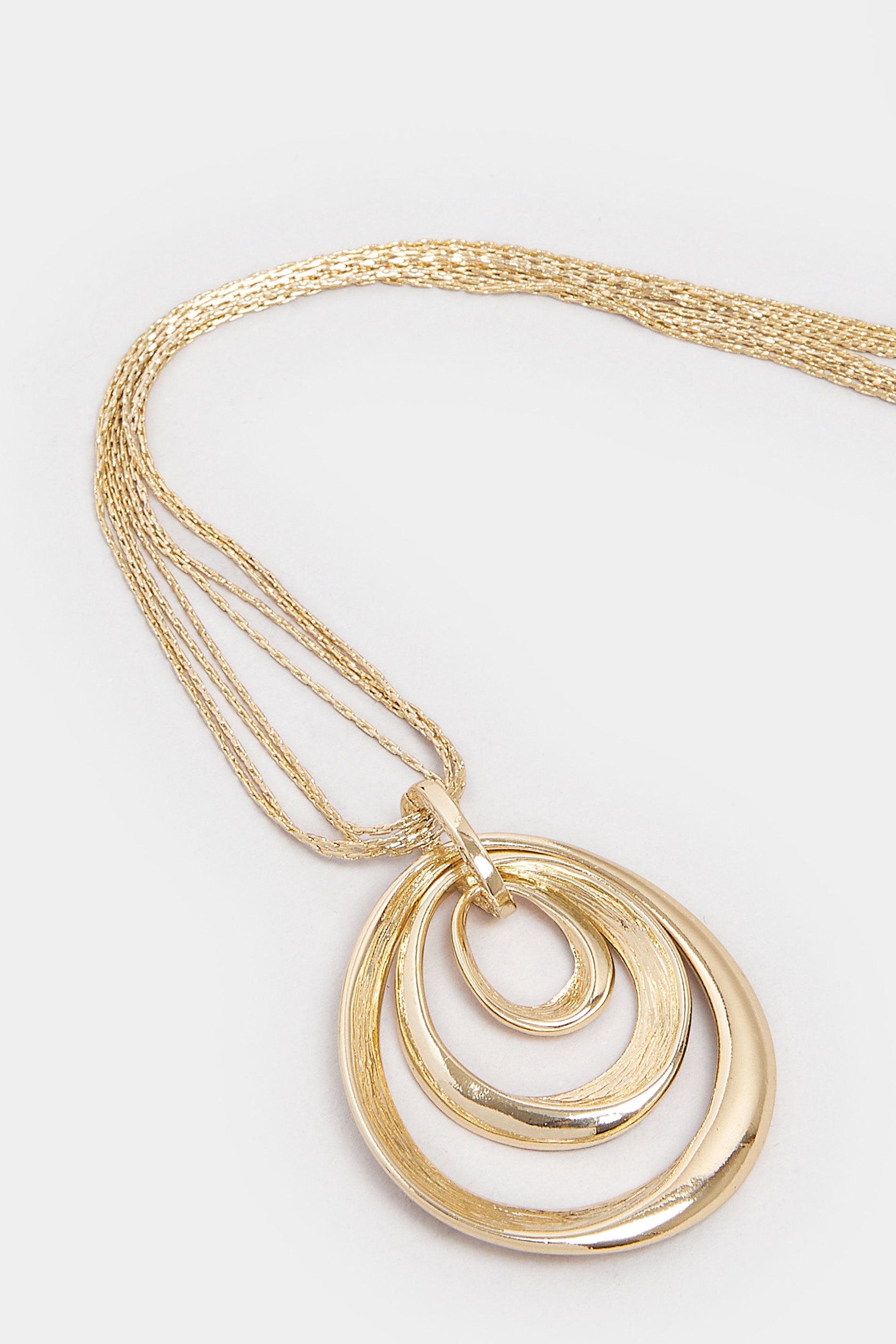 Gold Tone Circle Strand Necklace | Yours Clothing 2