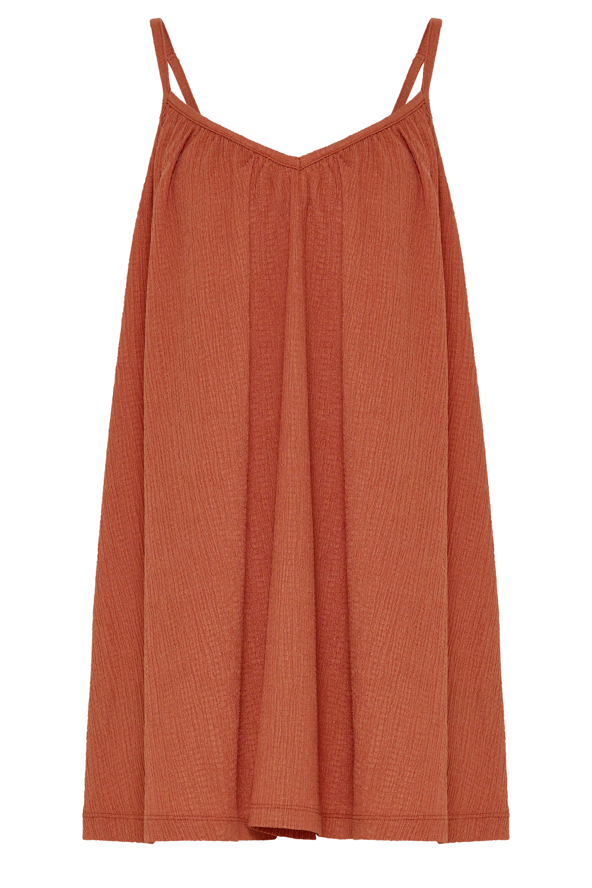 YOURS Plus Size Orange Crinkle Cami Vest Top | Yours Clothing 5