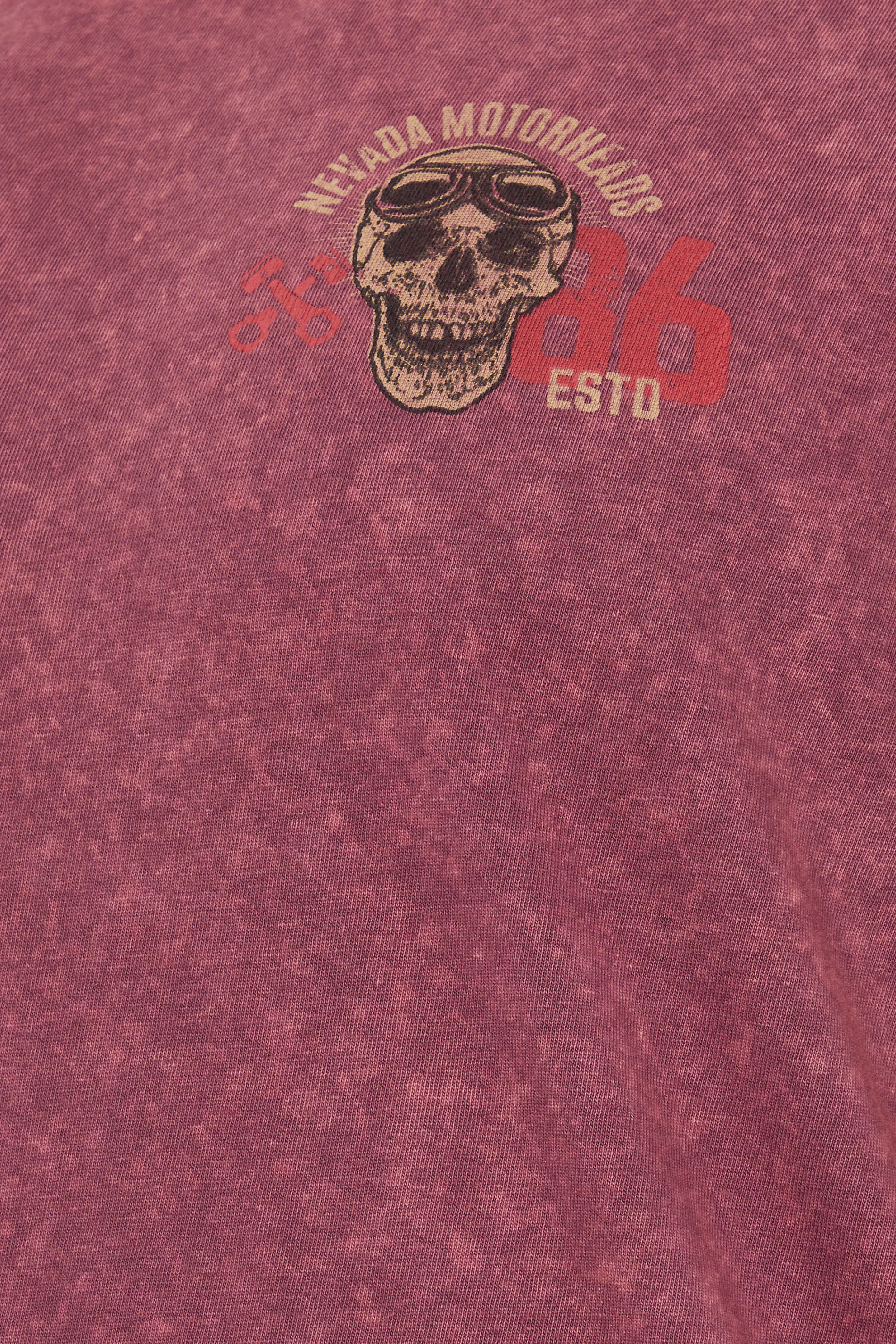 BadRhino Big & Tall Red Acid Wash 'Nevada Motorheads' Slogan T-Shirt | BadRhino 7