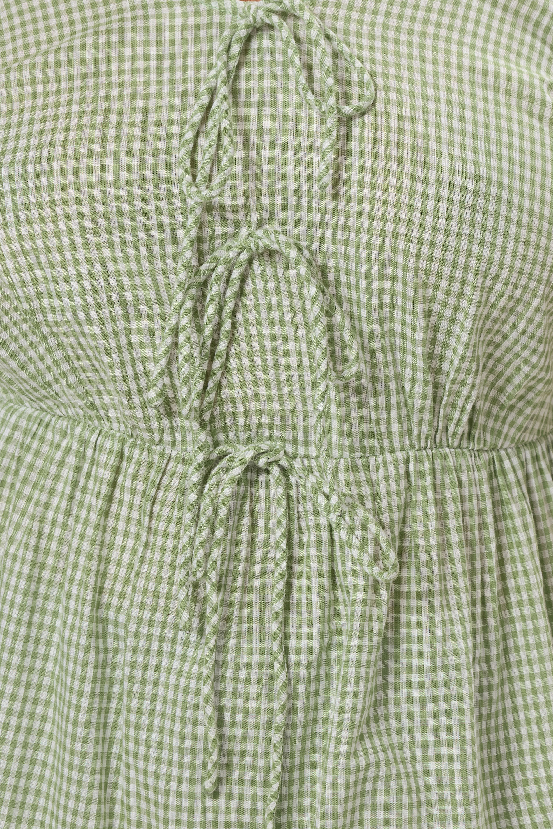 YOURS Plus Size Sage Green Gingham Tie Front Cami Top | Yours Clothing 4